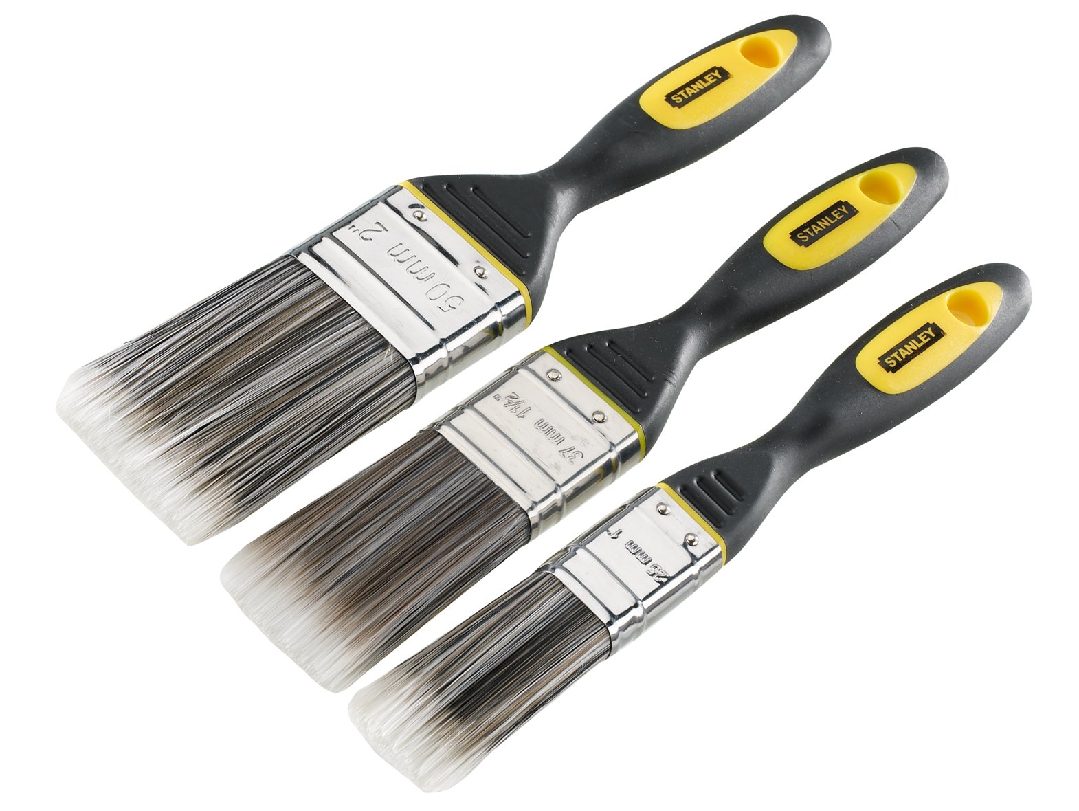 Stanley DYNAGRIP™ Synthetic Brush Pack Set of 3 25 38 & 50mm