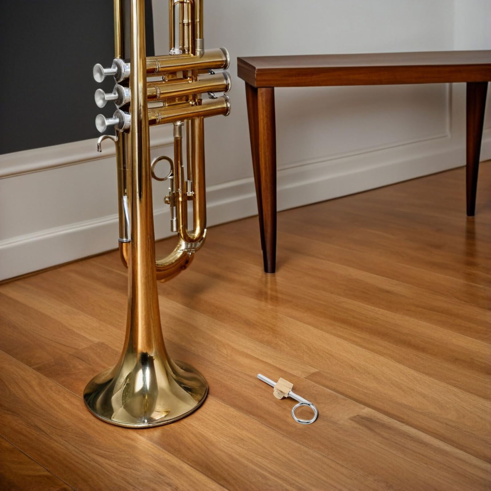 HEMOTON 2 Pièces Anneau de Traction Design Ergonomique Léger en Métal Argenté Accessoire Indispensable pour Trompette et Cornet pour Pratique Jazz et Performance