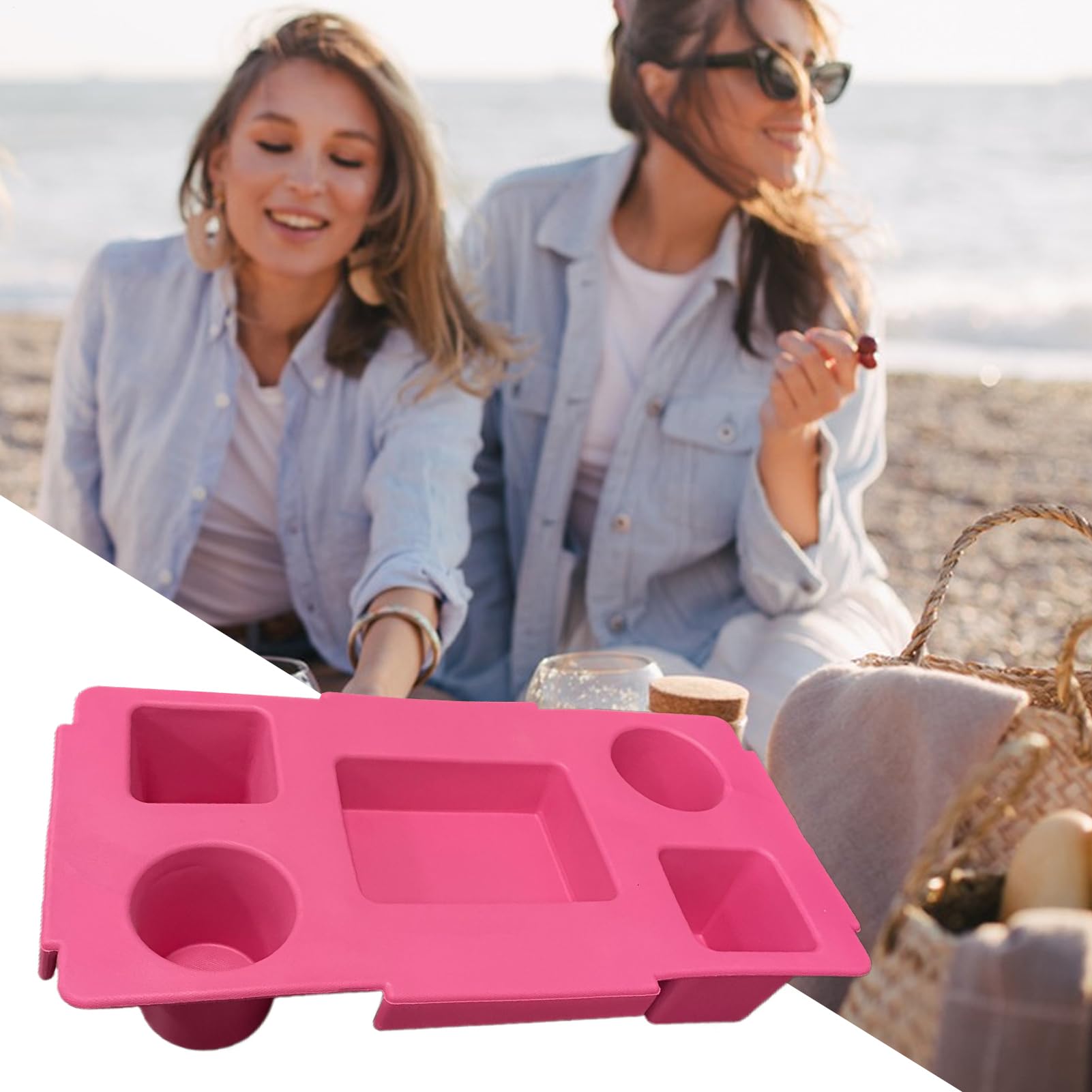 Soporte para bebidas, soporte para teléfono móvil con compartimento