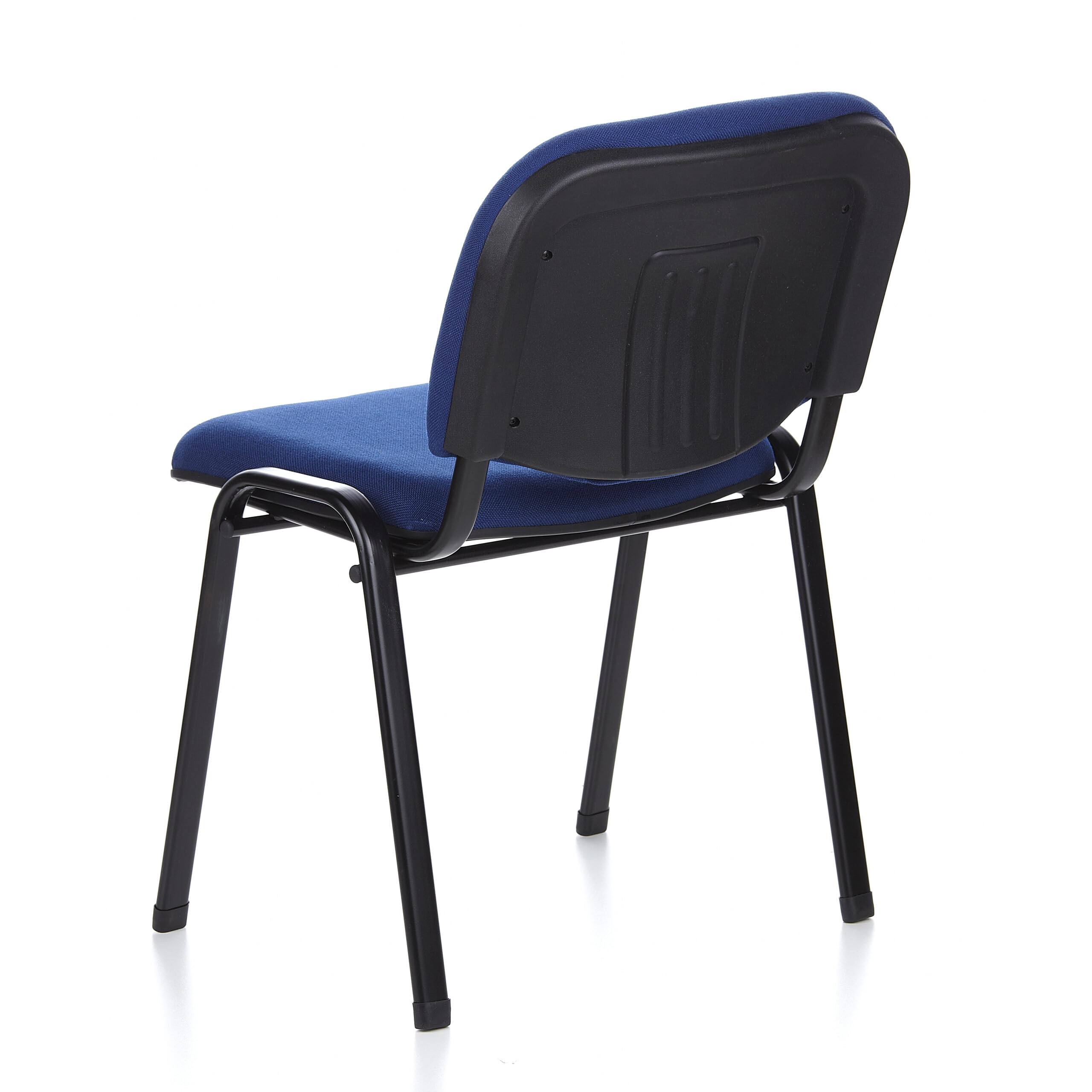 hjh OFFICE 4er Set Besucherstuhl stapelbar XT 600 Konferenzstuhl Stapelstuhl gepolstert, Metallgestell, Stoffbezug Blau 704510