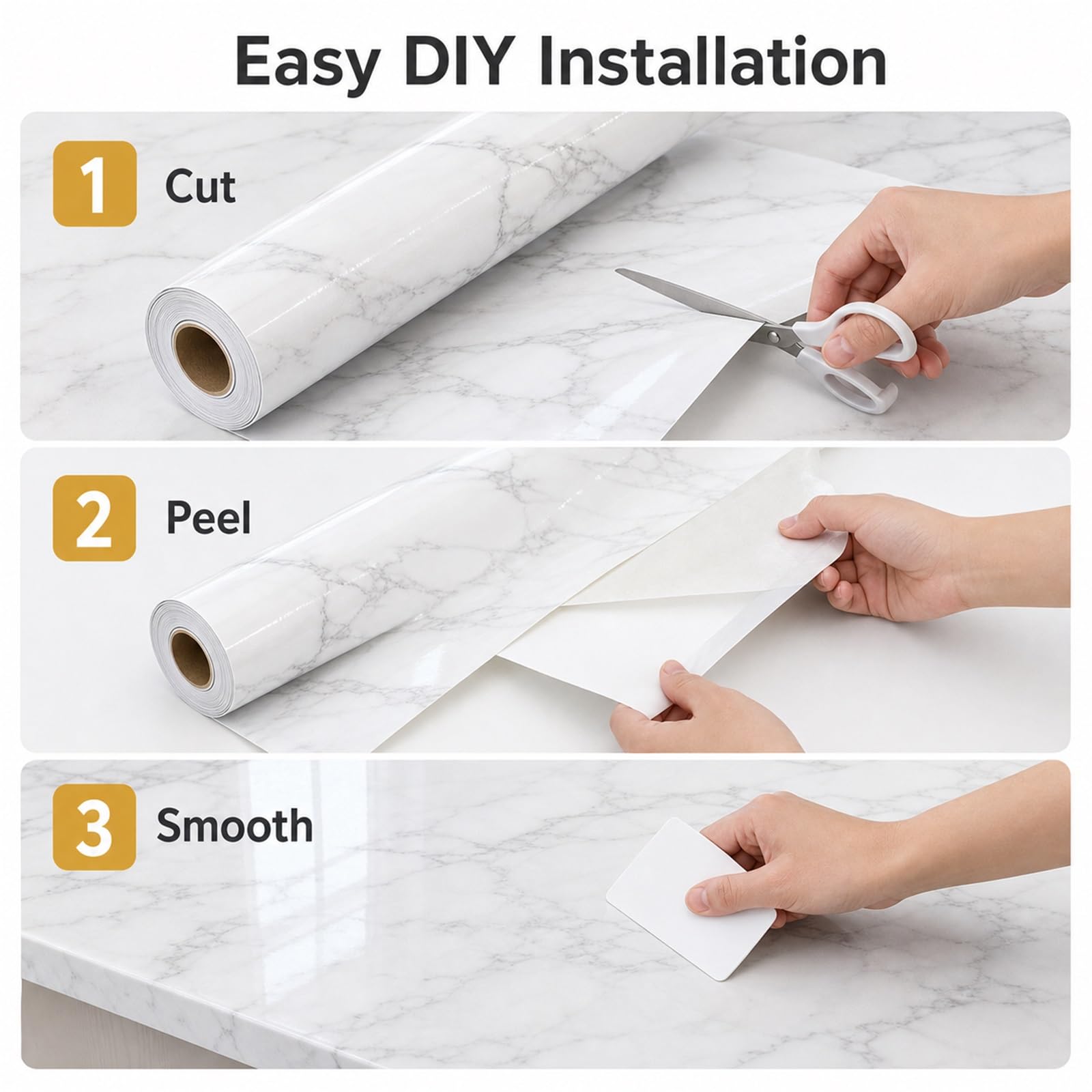 Efecto Marmol Lamas Vinilicas Adhesivas,Papel Pintado Efecto Marmol,Revestimiento Encimera Cocina Impermeable Marmol,FáCil De Limpiar,para Alquiler O DecoracióN Temporal