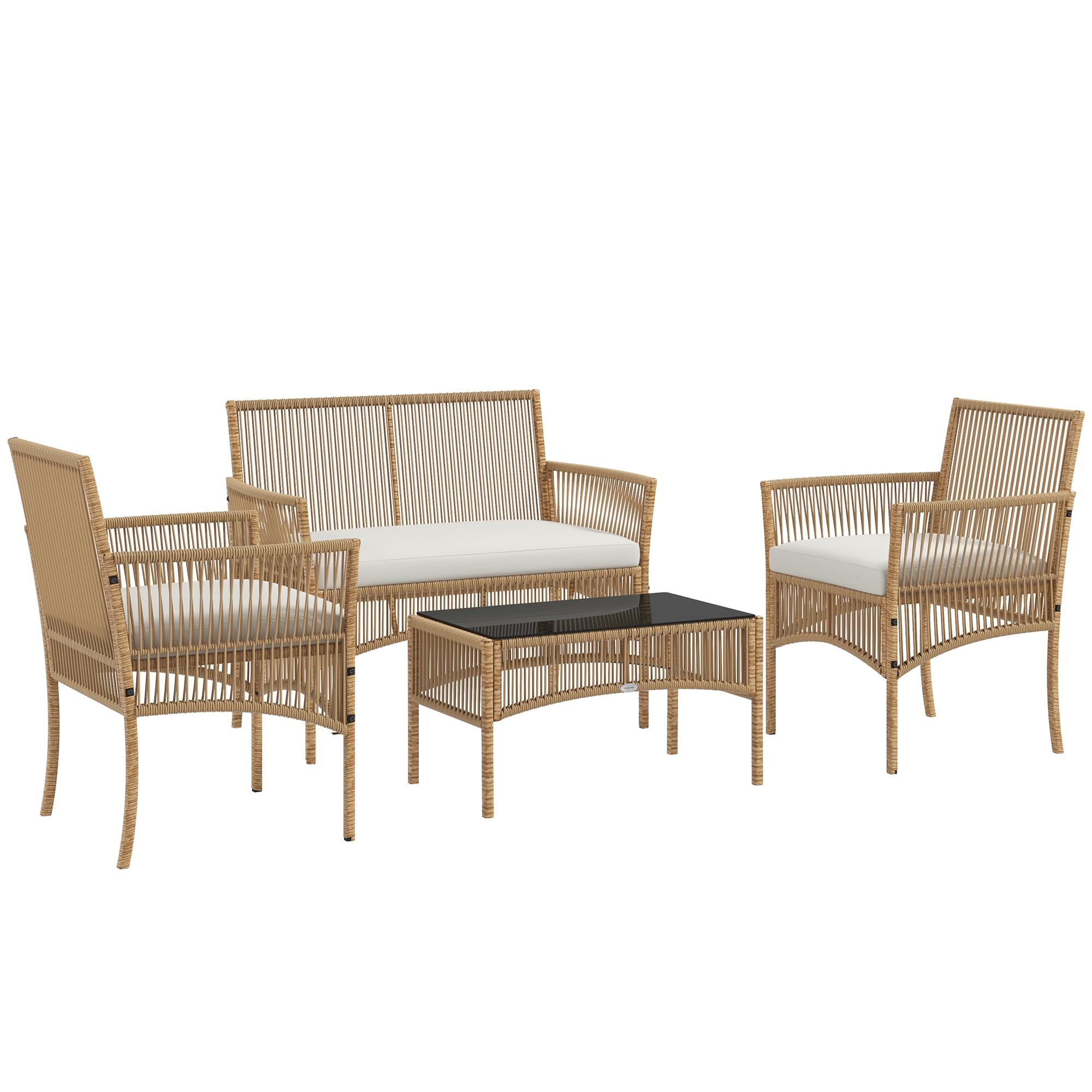 Salon de jardin en résine tressée Outsunny pour vos moments de détente sur la terrasse
