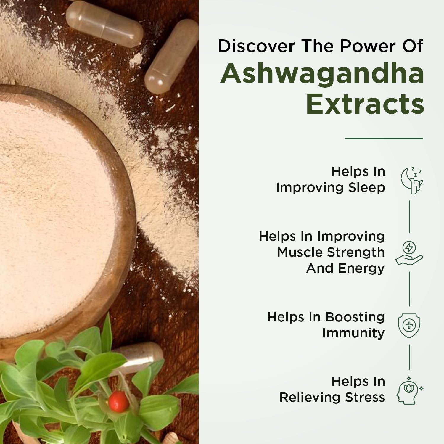 Ayuvya Ashwagandha Capsules - 500mg Pure Root Extract - Stress Relief, Energy Booster, Immunity Support & Muscle Strength, 120 Capsules, Pack of 2 | As Seen on Shark Tank 3