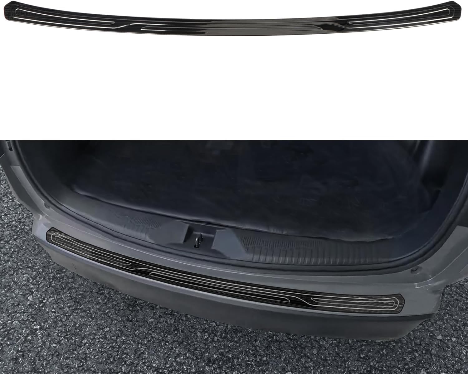 for Subaru Forester 2025 Steel Outer Rear Bumper Guard Plate Cover Trim 1pcs Car Accessories (Black)