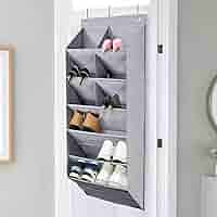 Organizer Scarpe Da Appendere - 9 Tasche, 3 Ganci, Portascarpe Per Armadio O Porta, Salvaspazio - Foto 10