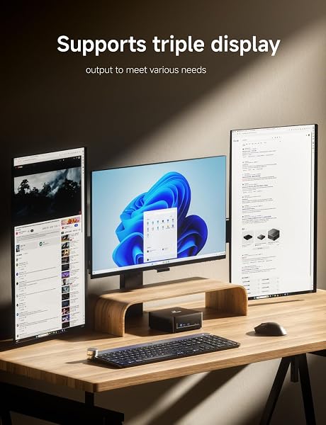 MINIS FORUM UM760 Slim Mini PC, processeur AMD Ryzen 5 7640HS Mini Computer (6C/12T, jusqu'à 5,0 GHz), 16 Go de RAM DDR5 et 1 to de SSD PCIe 4.0, 8K@60Hz HDMI 2.1/USB4, WIFI6E/BT5.2 - 4