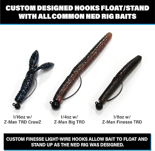 Miniatura 4 de Harmony Fishing - Jigheads de tungsteno sin malas hierbas (5 unidades)