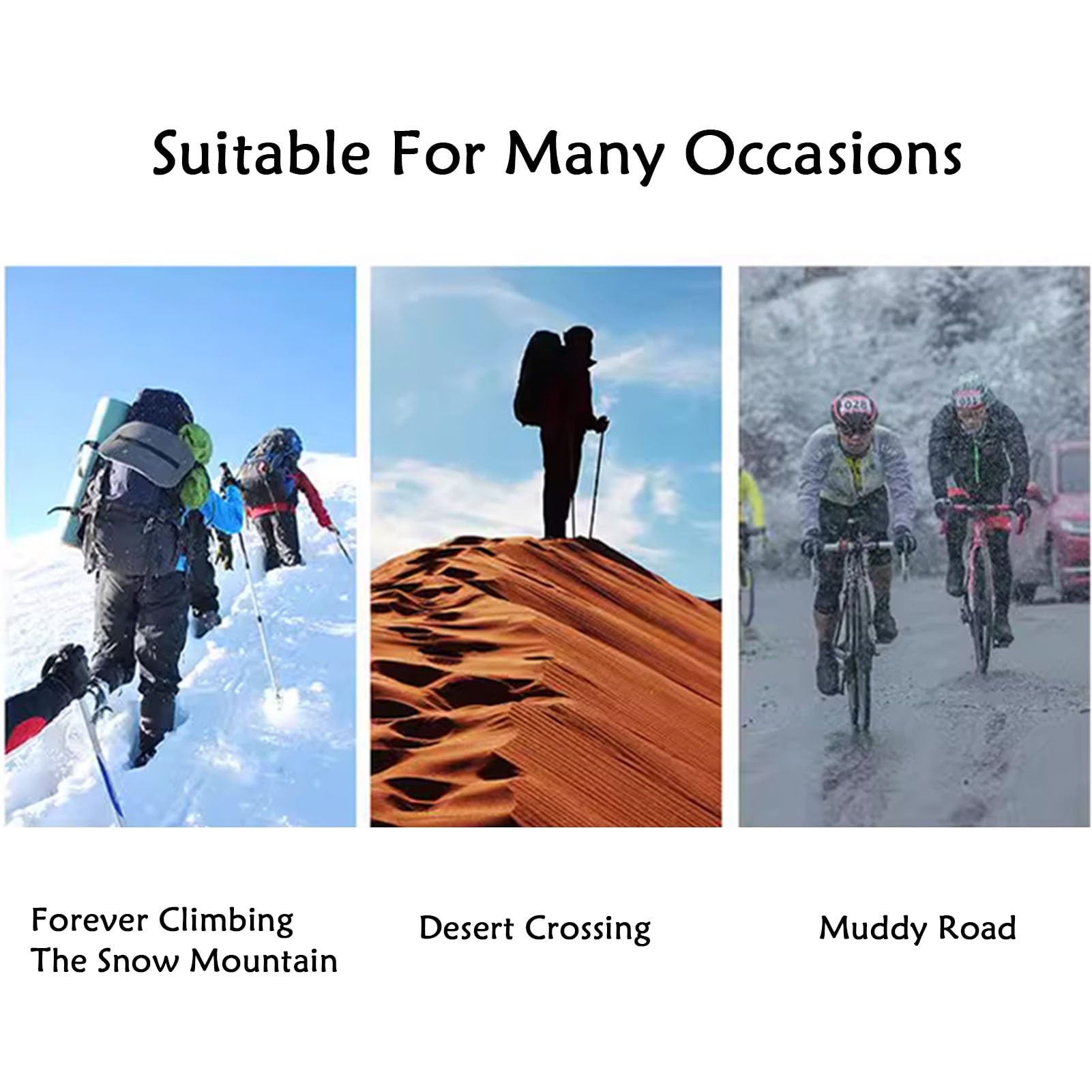 Guêtres de Jambe, avec Sangles élastiques, guêtres d'extérieur, guêtres de Raquette, adaptées au Camping, à l'alpinisme, à la randonnée et à la Raquette for Hommes et Femmes