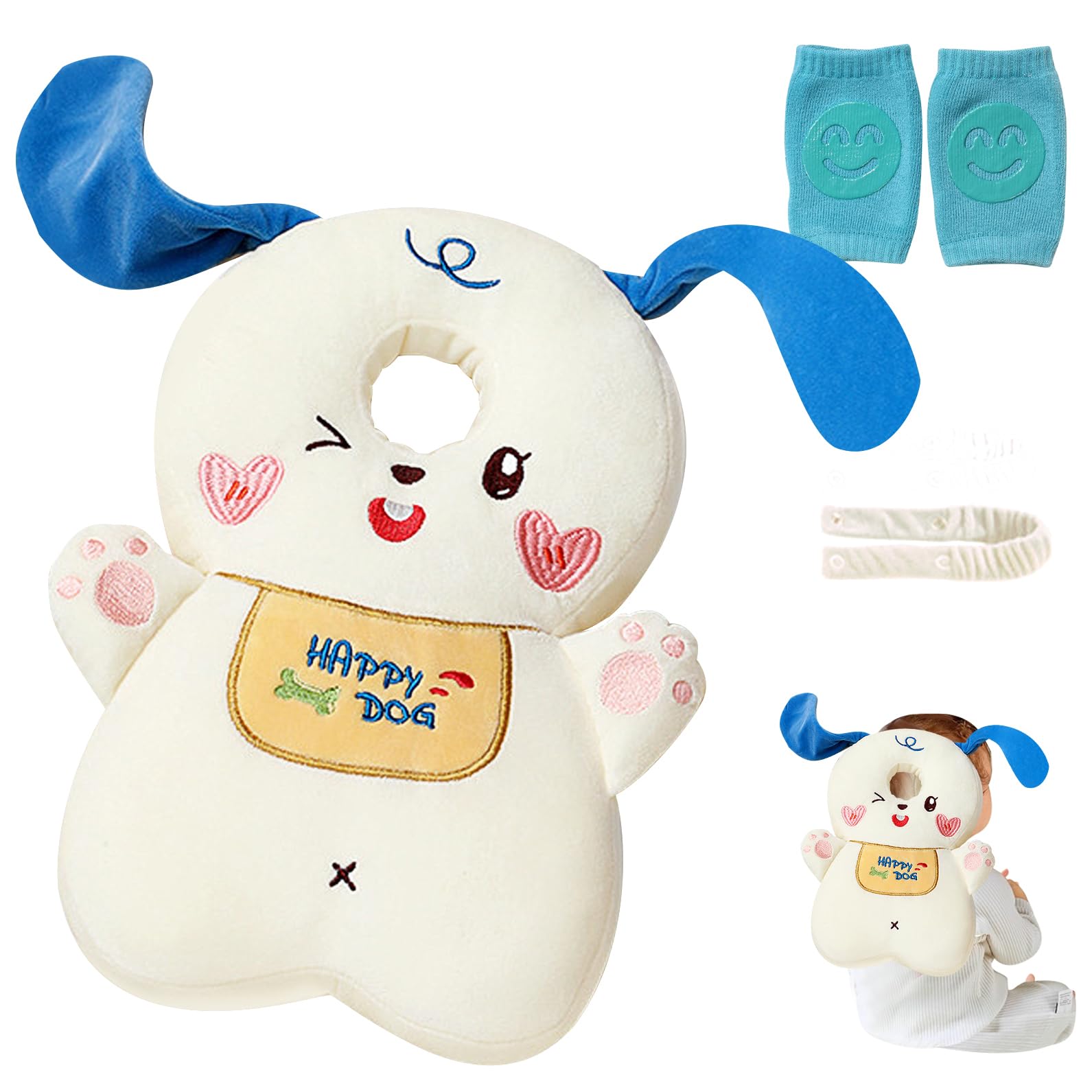 Toddler Baby Head Protector Cushion Backpack Wear,Baby Head Protector Backpack (Dog?