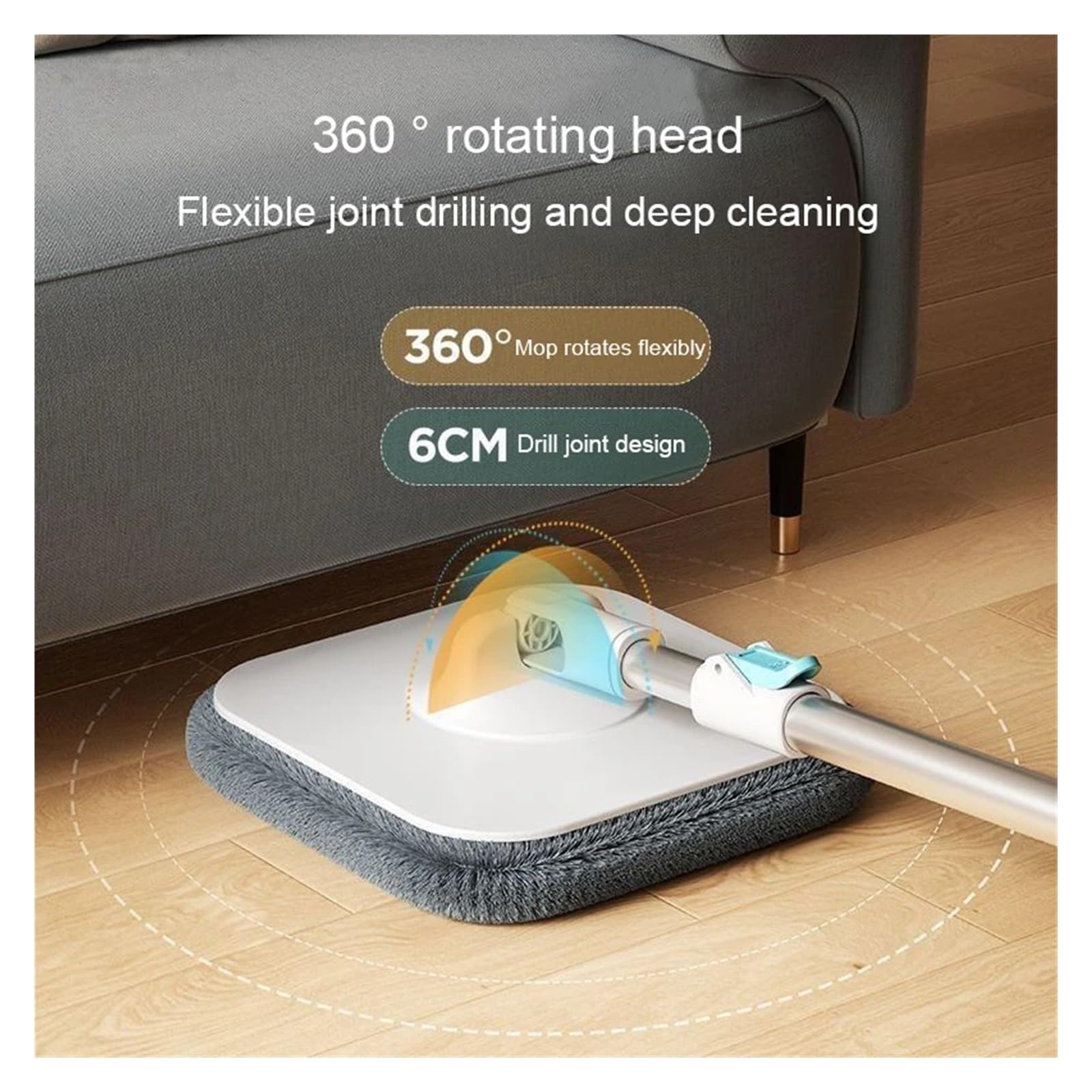 Fregonas Herramientas de limpieza de pisos Fregona fácil de drenar Fregona de presión Limpieza del hogar Giro de 360° Fregona de piso for el hogar Escobas de limpieza Utensilios for el hogar(Bucket-mo