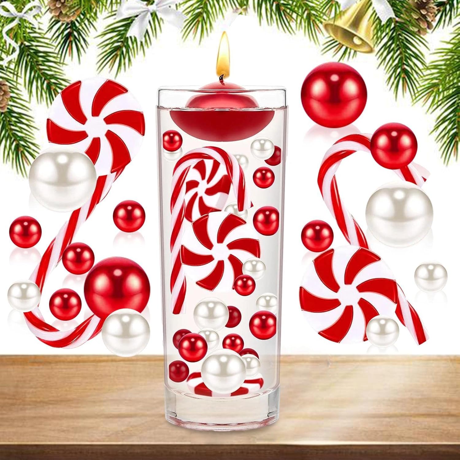 Christmas Water Beads for Vases Filler Vase Fillers Floating Candles