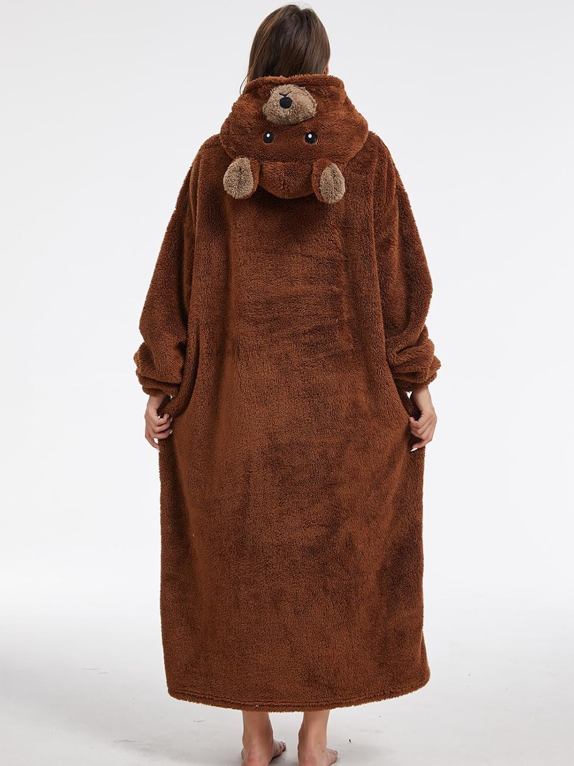 Très Chic Mailanda Wearable Blanket Hoodie for Women– Oversized Fleece Sweatshirt with Cute Animal Hood for Adults - Image 5