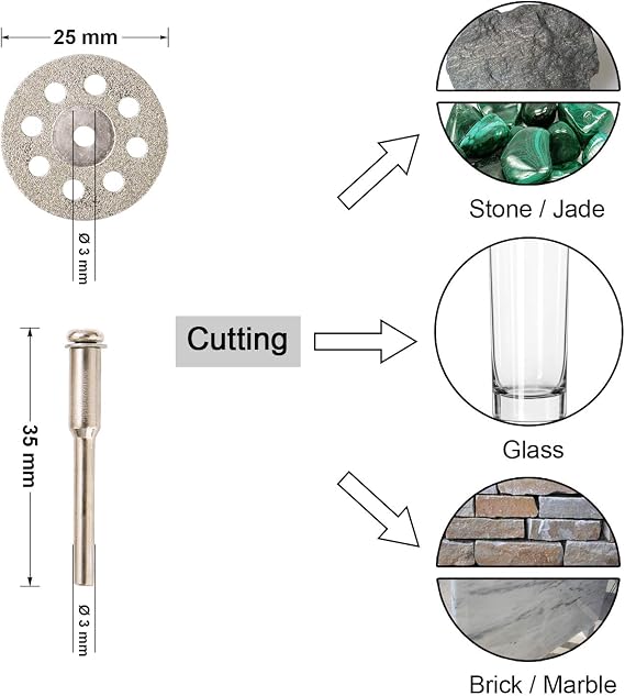GOXAWEE Cutting Wheel Set and Rotary Tool Accessory Kit