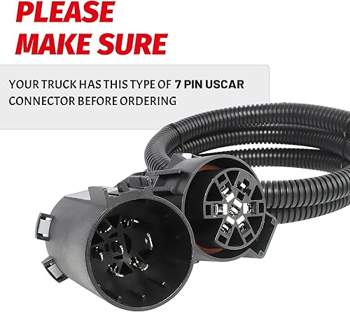 Miniatura 3 de MECMO 55384 Replacement USCAR 7 Pin to 4 Pin Trailer Harness for Installing Tailgate Light Bar Adapter, USCAR 4-Pin Trailer Extension Wiring 41