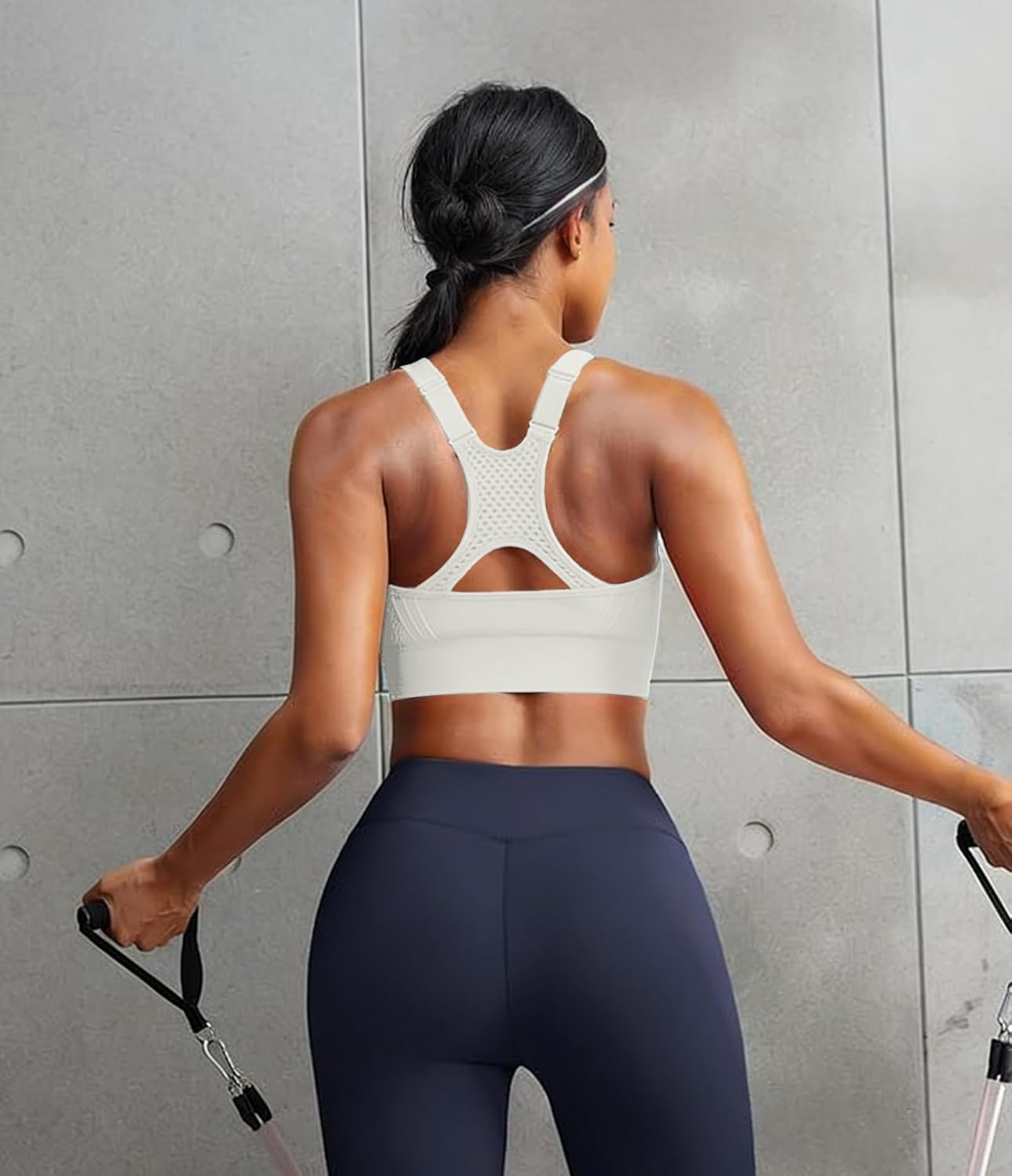 Comper Sports Bra for Women Workout Bras Sexy Wide Straps Yoga Bras with Removable Pads& Adjustable Straps - Image 6