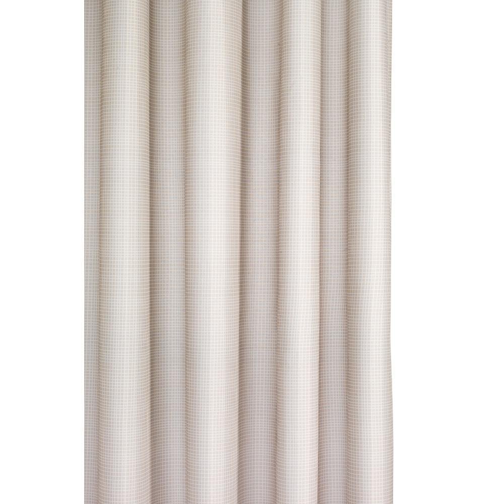 Croydex Croydex® Textile Fabric Cross Hatch Bathroom Toilet Shower Bath Curtain New 180 X 180Cm