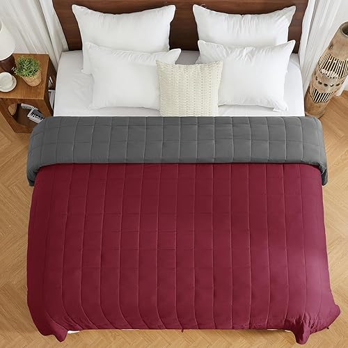 Vista 143 de yescool - Manta con peso, 10 libras, fresca, transpirable, con cuentas de cristal prémium, lavable a máquina, para dormir, 90-110 libras, 41 x 60