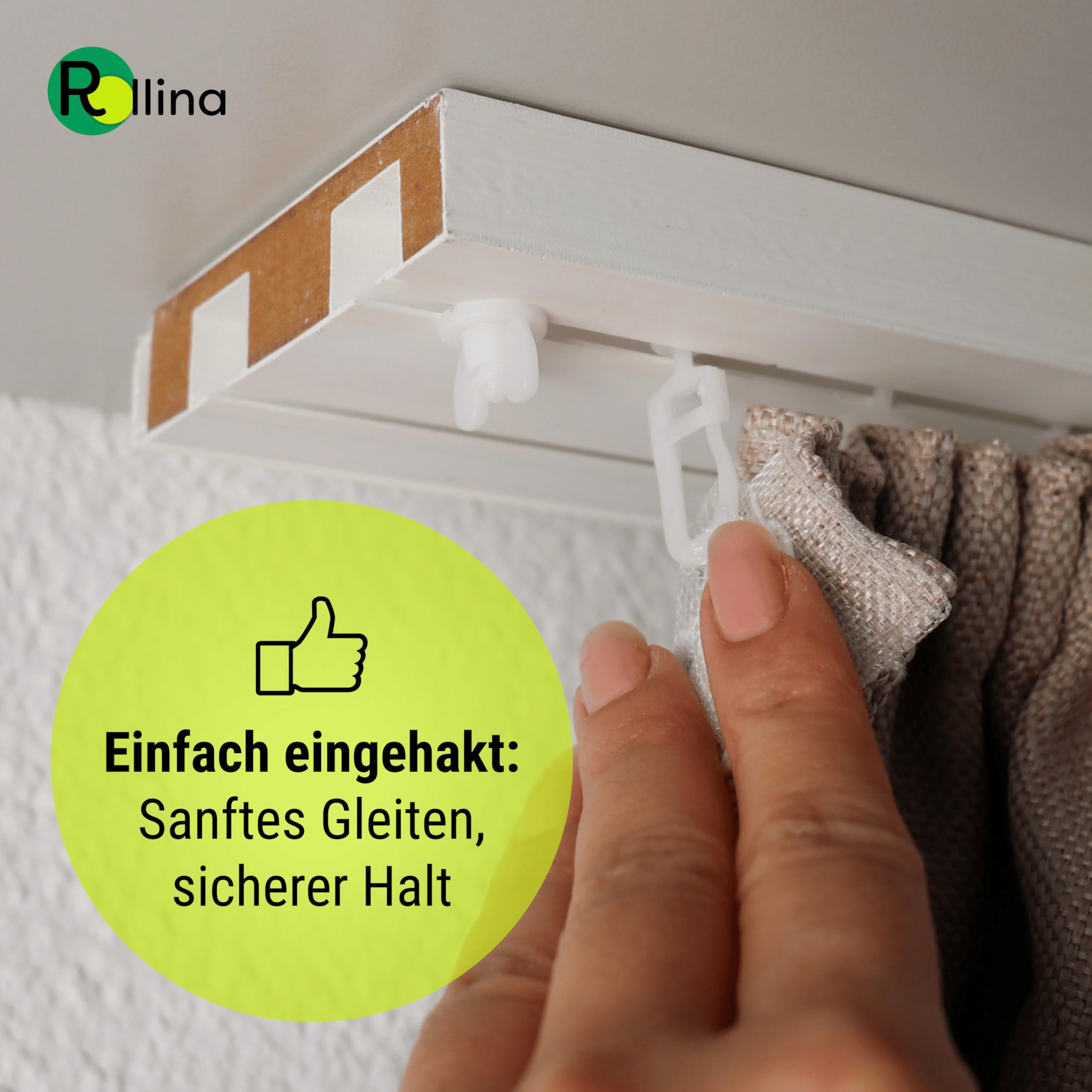 100 Gardinenrollen Für 4 Mm Lauf Bei 20 X 20 Mm Viereck