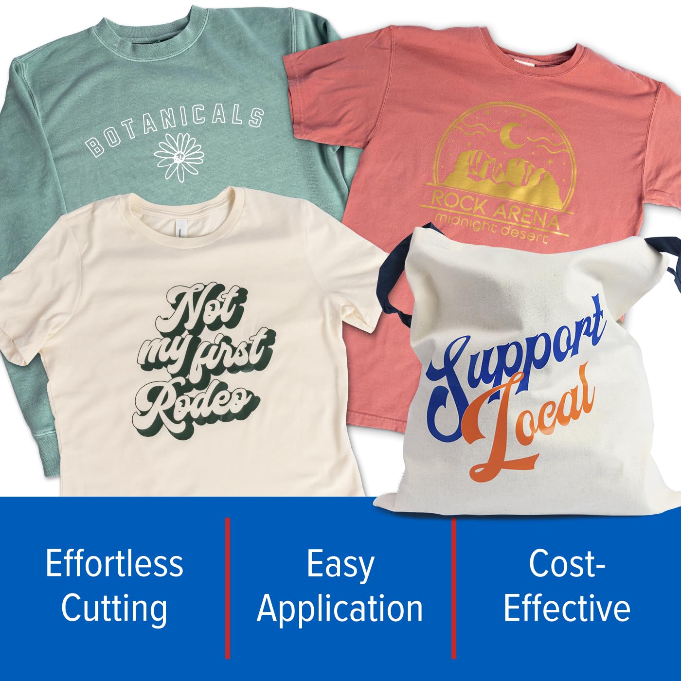Stahls' CAD-Cut®T-Shirt Pro Vinilo de transferencia de calor, probado en laboratorio para más de 50 lavados, funciona con cualquier cortador de vinilo resultados profesionales para cualquier nivel de