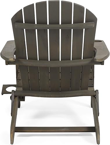 Miniatura 8 de Christopher Knight Home Cheryl - Silla plegable Adirondack de madera de acacia para exteriores, color gris