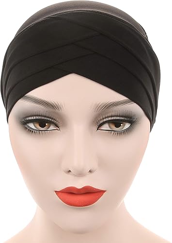 Miniatura 6 de Hijab - Gorros de quimioterapia para el cáncer de los turbantes, gorro trenzado para el cabello, turbante para mujer