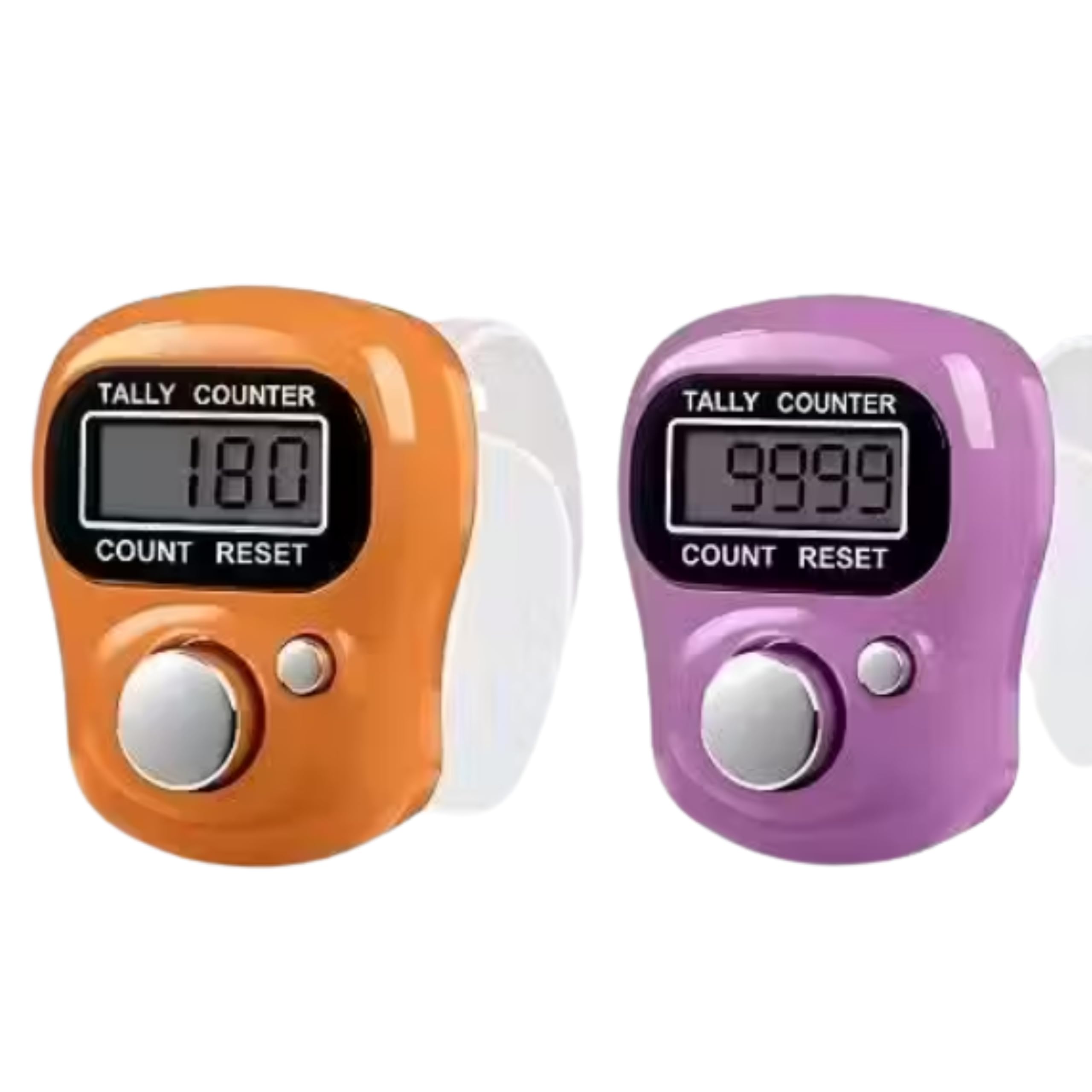 Digital Jap Counter Ring – Electronic Finger Tally Device for Mantra Chanting, Meditation & Prayer, Random Color (Pack of 2)