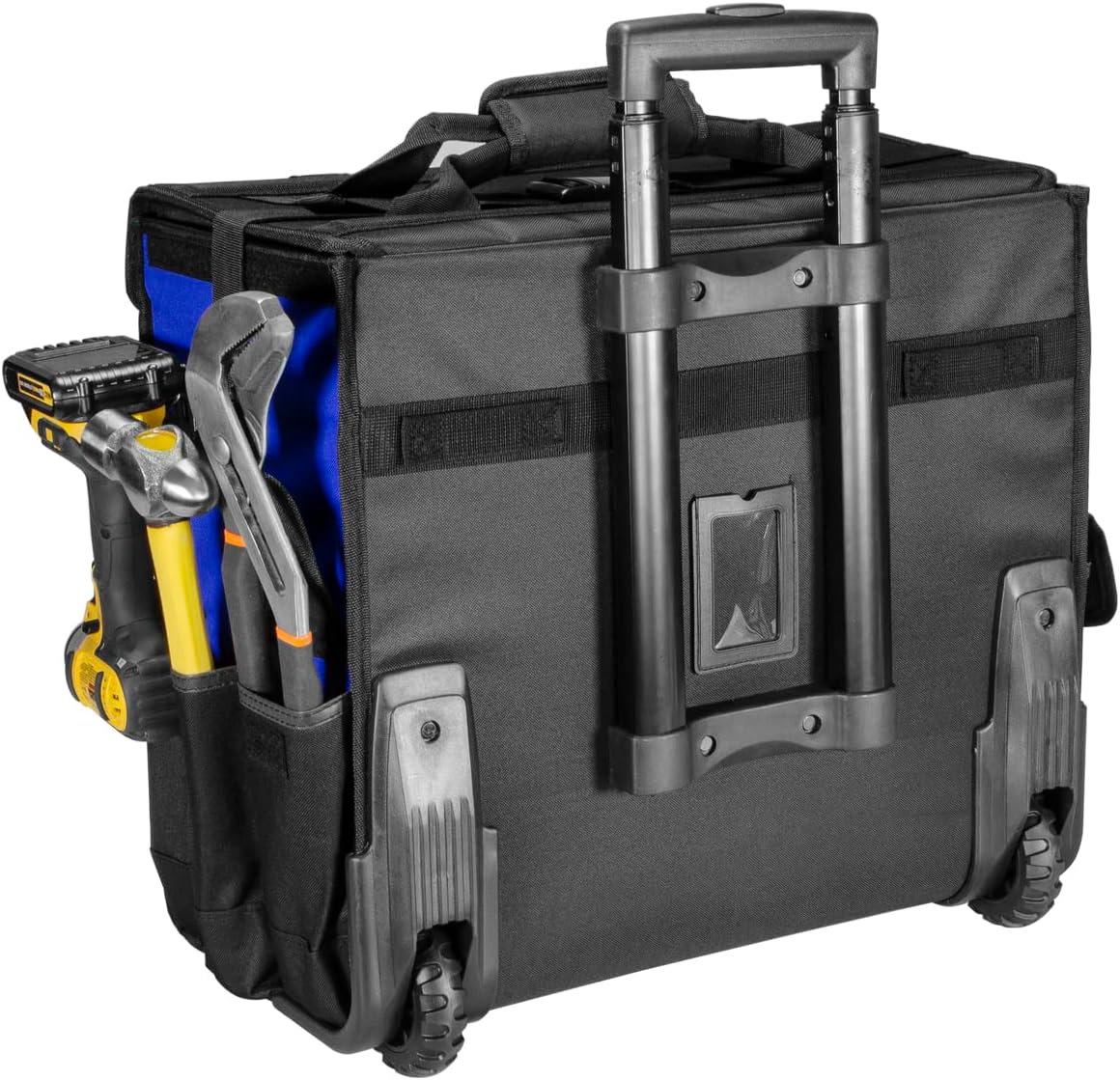 Stark USA 20-inch Rolling Tool Bag 20" Heavy Duty Portable Tool Tote Telescoping Handle Storage Organizer Tote, Carry Tote, Toolbox with Large Zipper