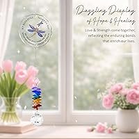 Vista 4 de Atrapador de Sol Conmemorativo - Regalo de Simpatía para Pérdida de un Ser Querido - Fabricante de Arco Iris de Cristal - Recuerdo de Duelo