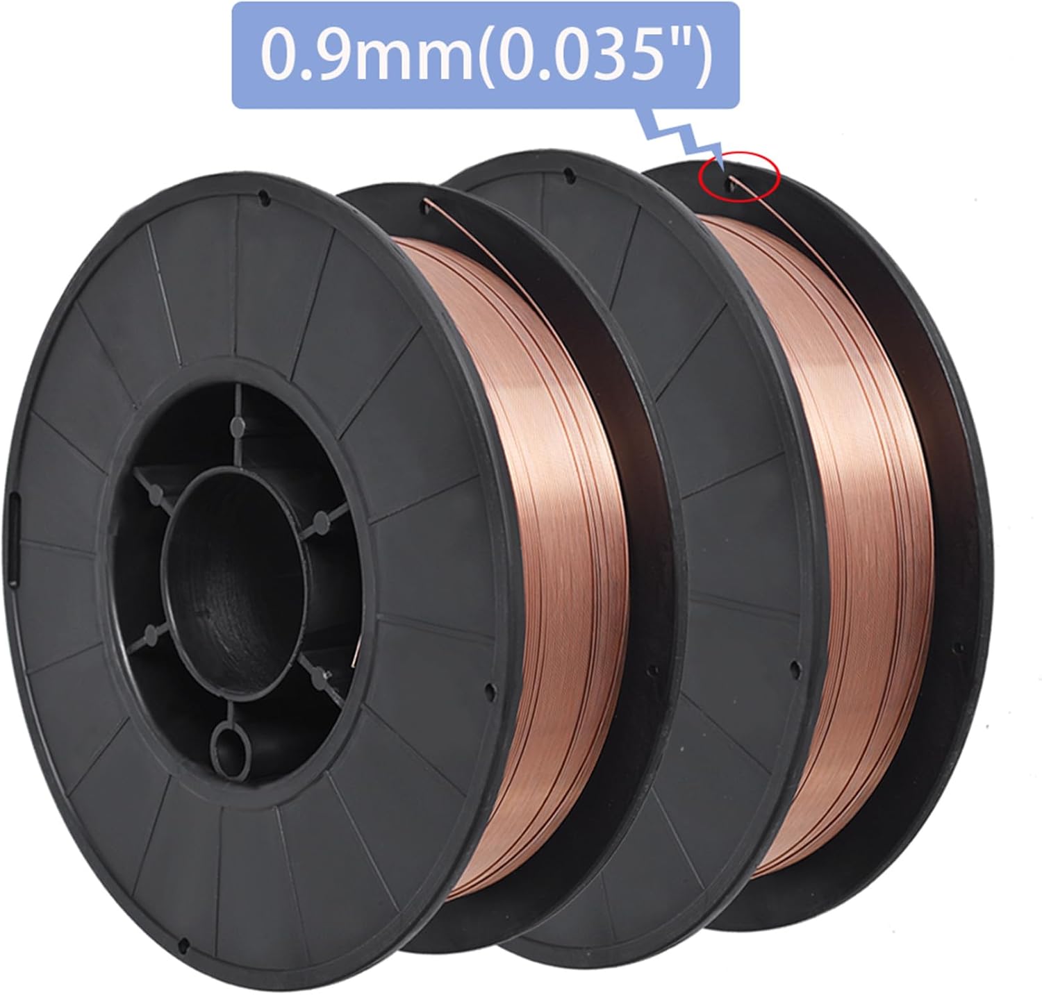 waltyotur 2 Rolls Solid MIG Welding Wire, Mild Steel Welding Wire ER70S-6-0.035 Inch 10 Pound Spool for All Position Gas Welding