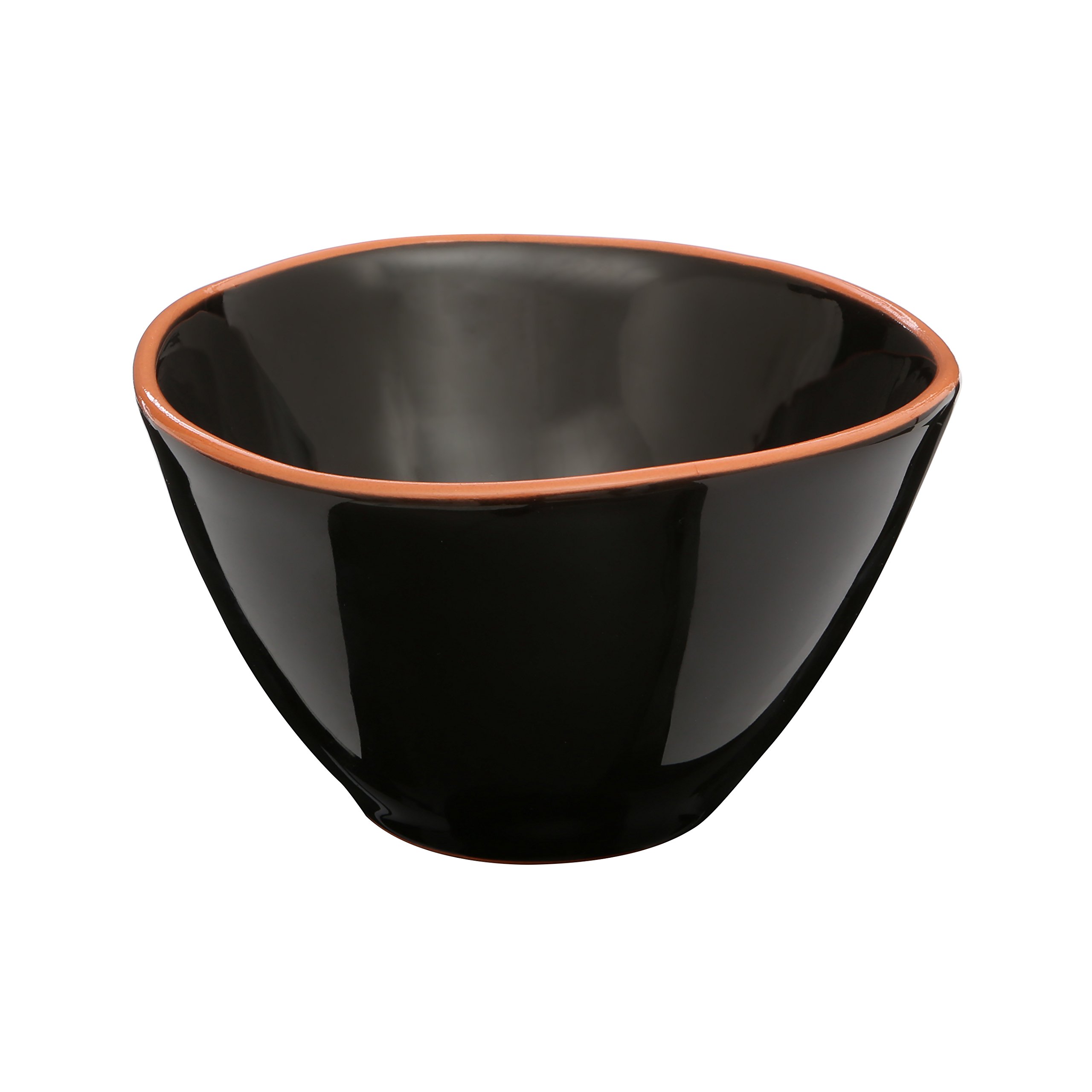 Calisto Black Glazed Terracotta Cereal Bowl - Black