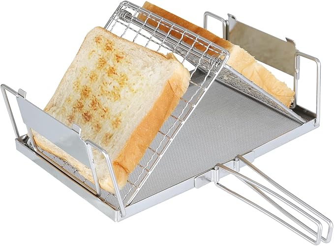 Portable Camping Stove Toaster Stainless Steel Camp Roaster Grill