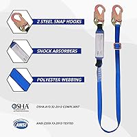 Vista 3 de TRSMIMA Arnés de seguridad para protección contra caídas, kit de cordón de construcción para techos de cuerpo completo, para hombres, detención