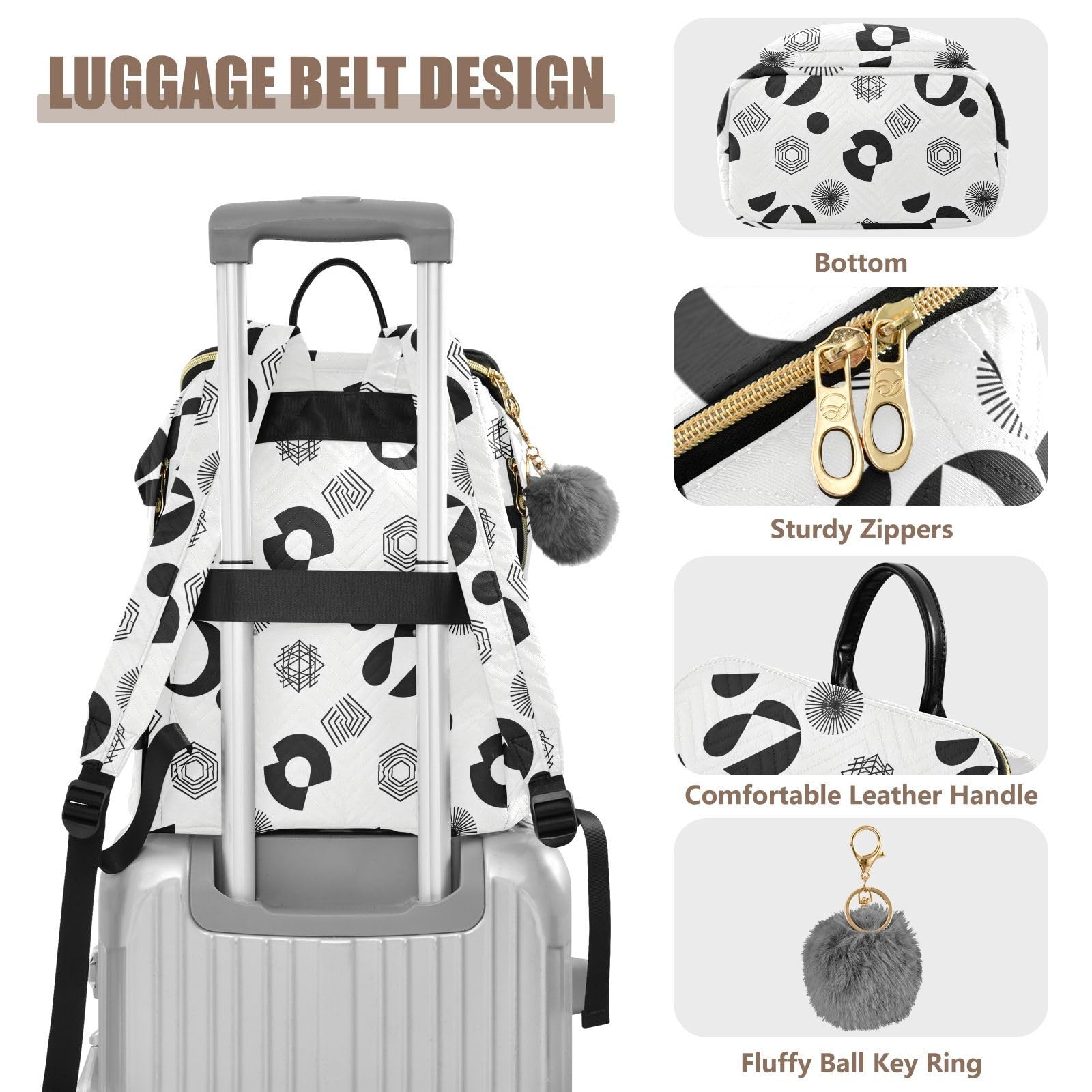 Zaino alla moda da 15 l per le donne leggero durevole versatile borsa