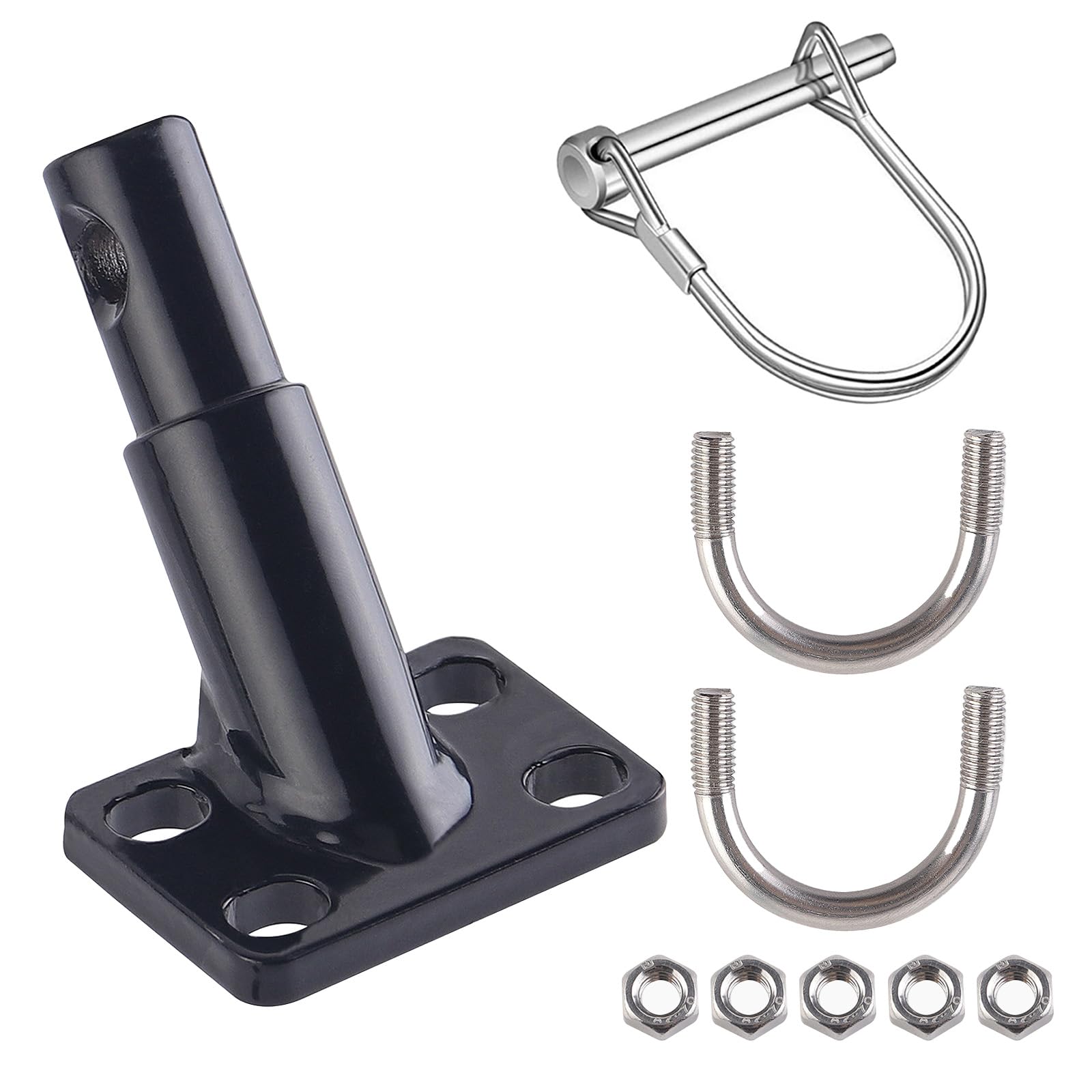 BEELYKY Fahrradanhänger Kupplung Universal, 17mm, Robuste Anhängerkupplung mit Sicherungsstift und Adapter, Kompatibel mit Hundeanhänger, Kinderanhänger und Lastenanhänger