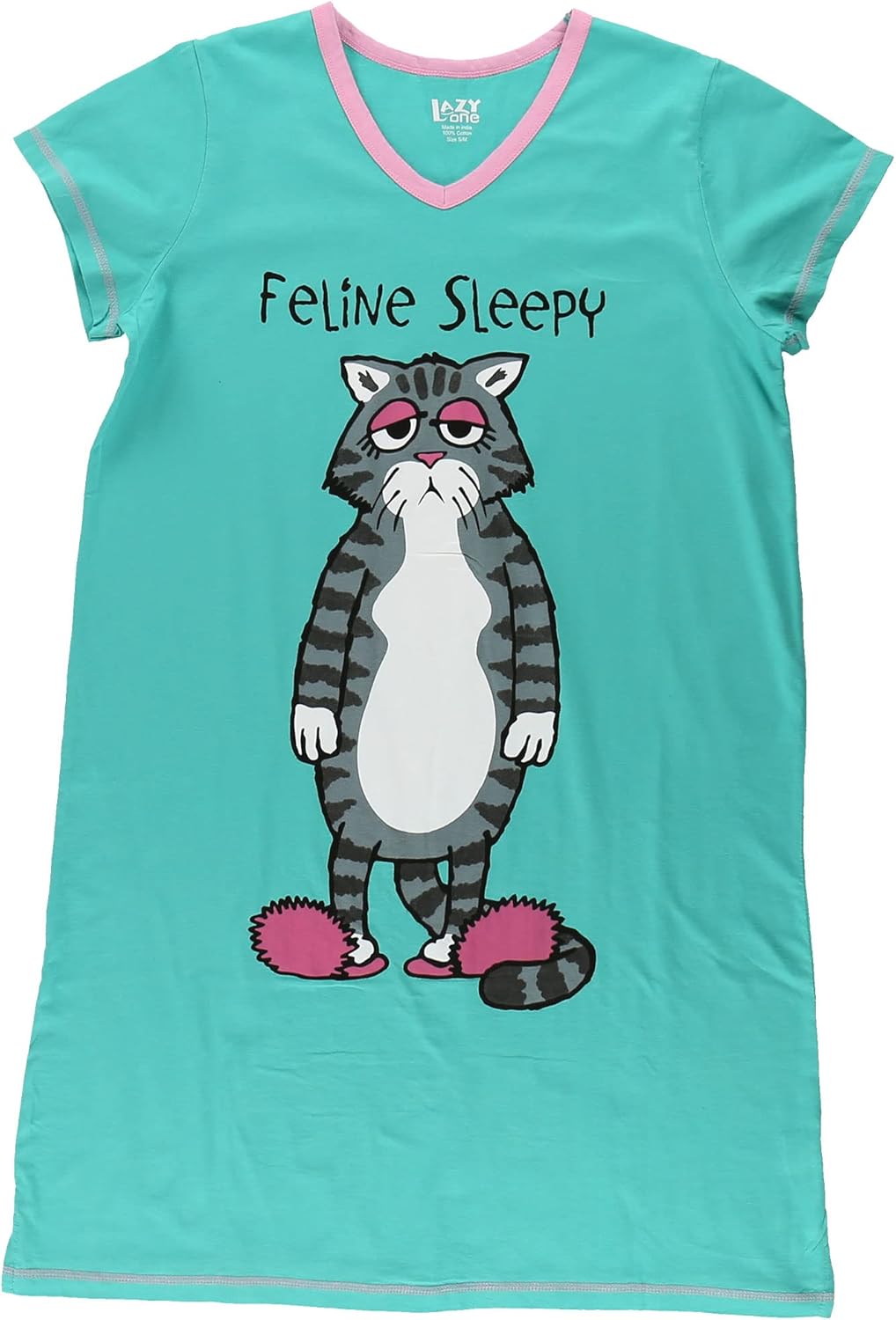 Lazy One Women's Nightgown, Funny V-Neck Sleep Shirt for Women, Novelty Pajama Tees - Image 3