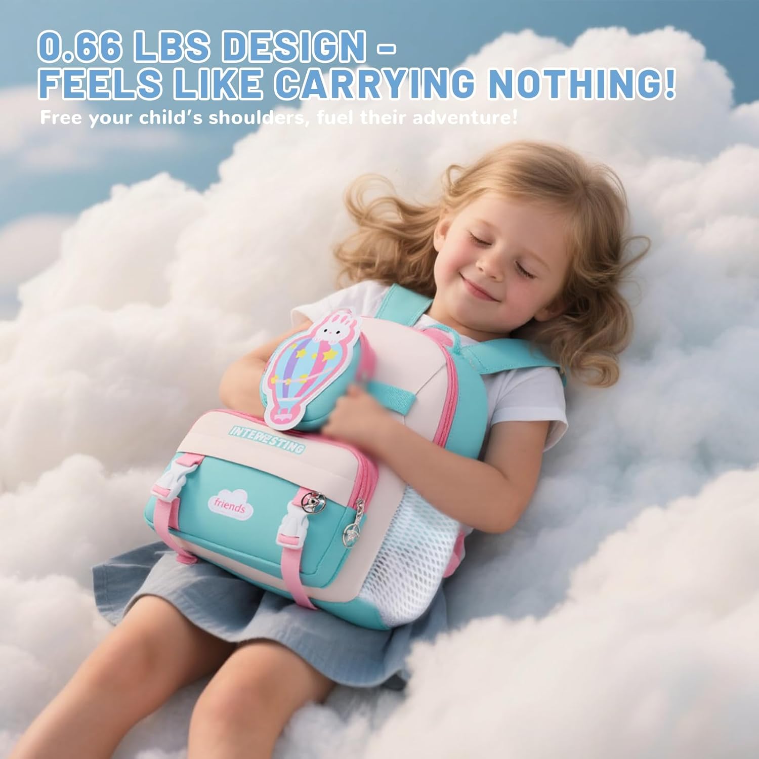 Preschool Backpack Set for Boys Girls 2-in-1 Toddler Kids Backpack 12in with Detachable Waist Bag Water-Resistant Oxford, Dark Blue Car - Image 6