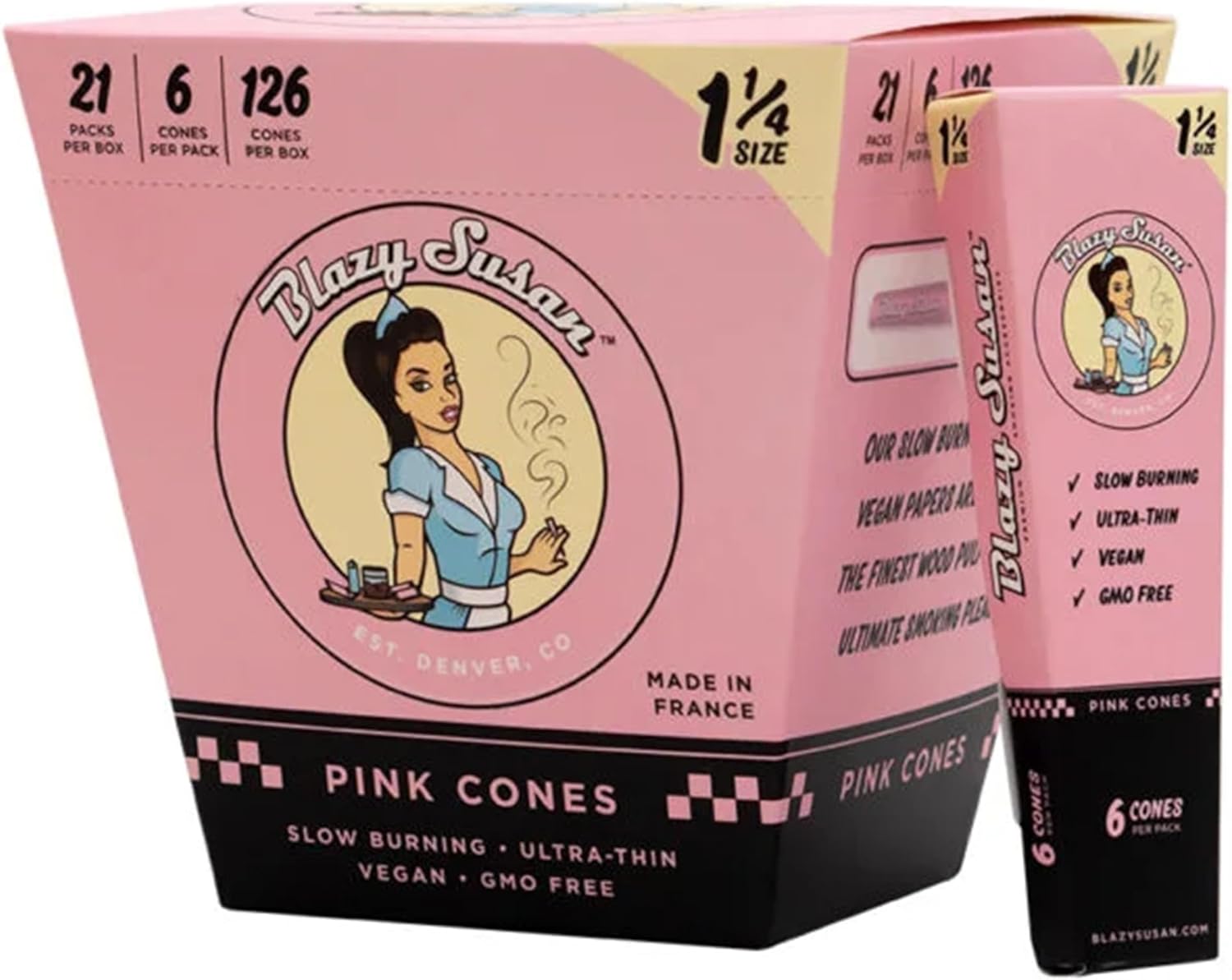 Pink Pre Rolled Cones by Blazy Susan (Full Box)