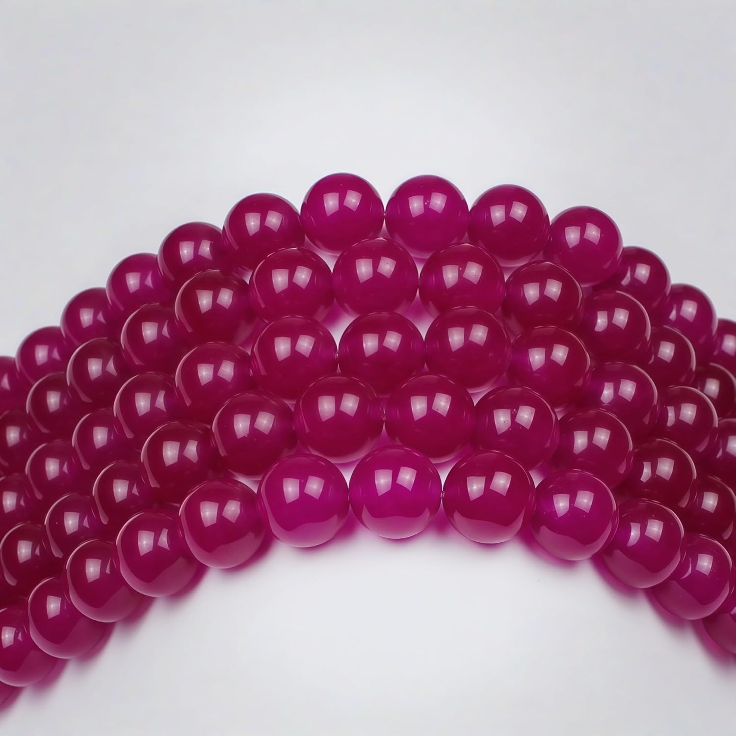 MJDCB Natural Rose Red Jade Round Loose Beads for Jewelry Making DIY Bracelet Necklac (4mm) - Image 6