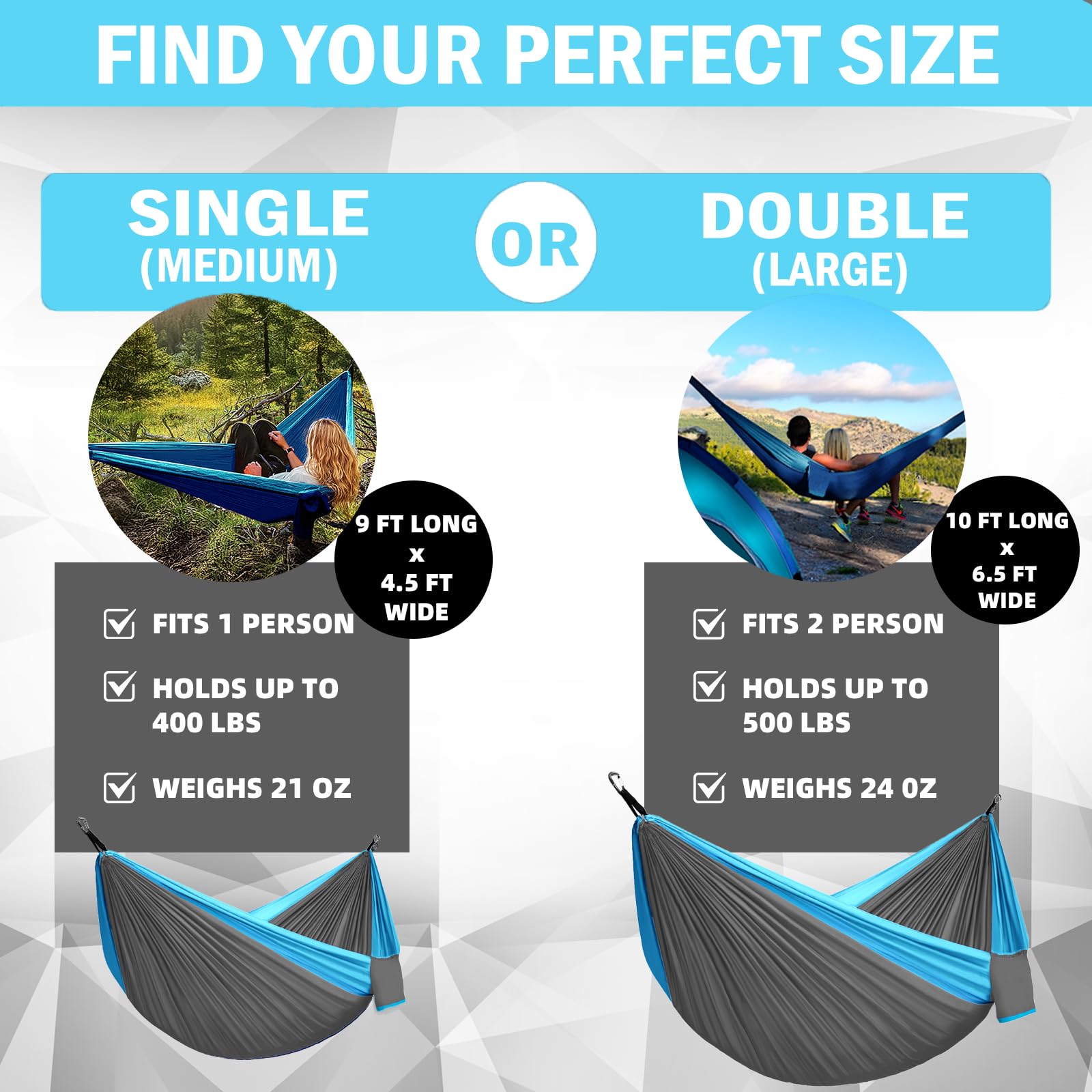 ENO SingleNest Hammock - Lightweight, 1 Person Portable Hammock - for Camping, Hiking, Backpacking, Travel, a Festival, or The Beach - Sapphire/Chartreuse