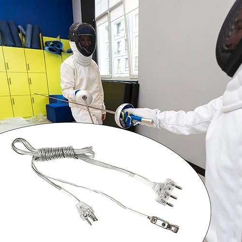 Miniatura 2 de kowaku Alambre de cuerpo de esgrima Alambre del cuerpo Alambre simple de usar Línea completa Pin Plug Esgrima Alambre de mano Alambre conductor para