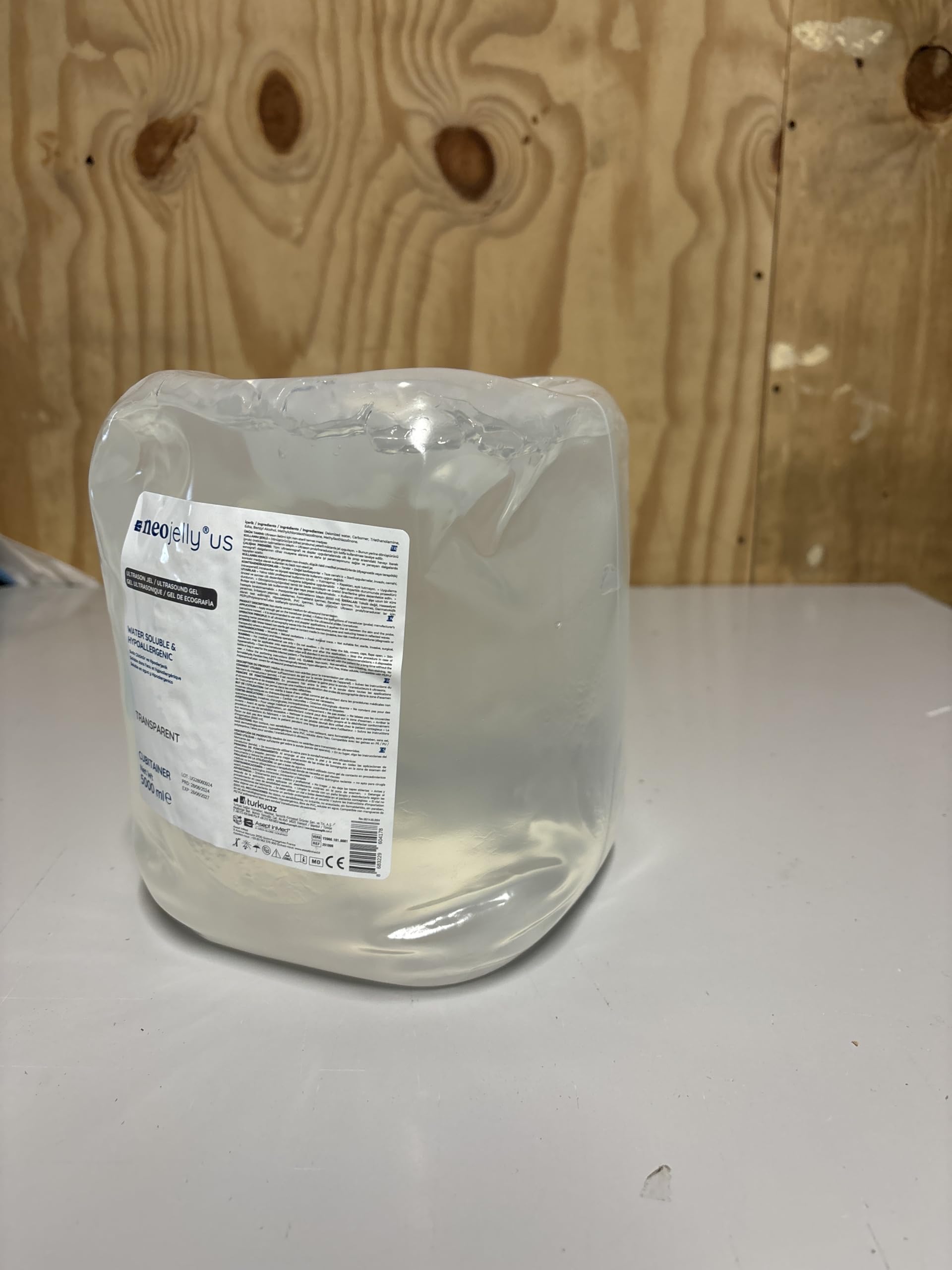 Lot de 2 - Gel échographie - Transparent - 5 Litres-Cubitainer + Flacon vide