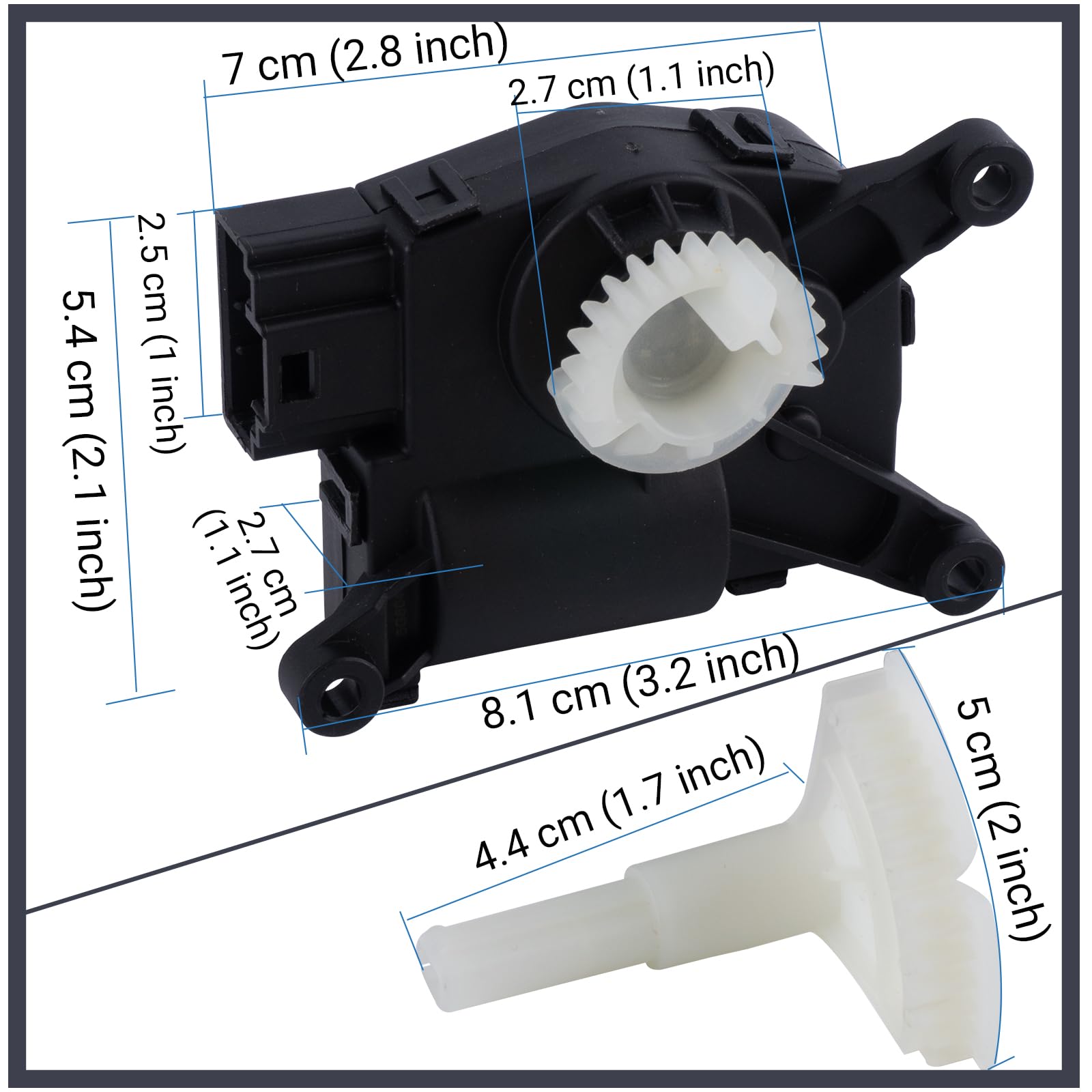 Attuatore valvola aria 5Q0898511D | Motore distribuzione aria | Compatibile con VW Golf 7, Audi A3 8V, Skoda Octavia III, Seat Leon 5F | Anni modello 2012-2020