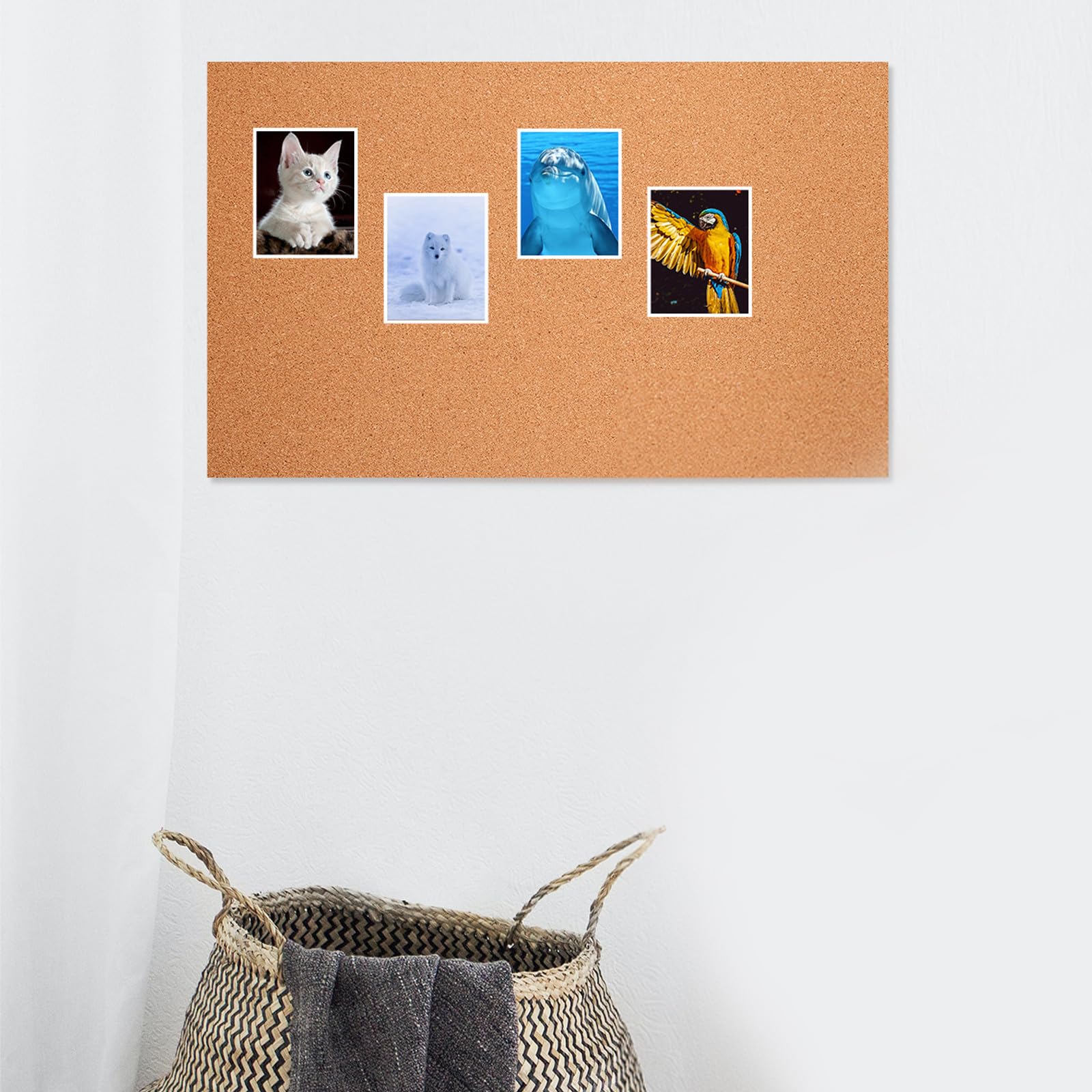 Tablero de Mensajes Práctico y Multifuncional para Pared Autoadhesivo de Corcho Estilo Clásico y Moderno Artístico, Adecuado para Oficina y Hogar