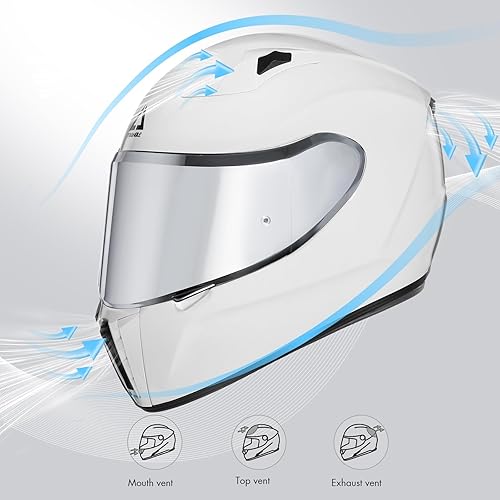 Miniatura 3 de Triangle Casco de doble visera para motocicleta y bicicleta, aprobado por DOT