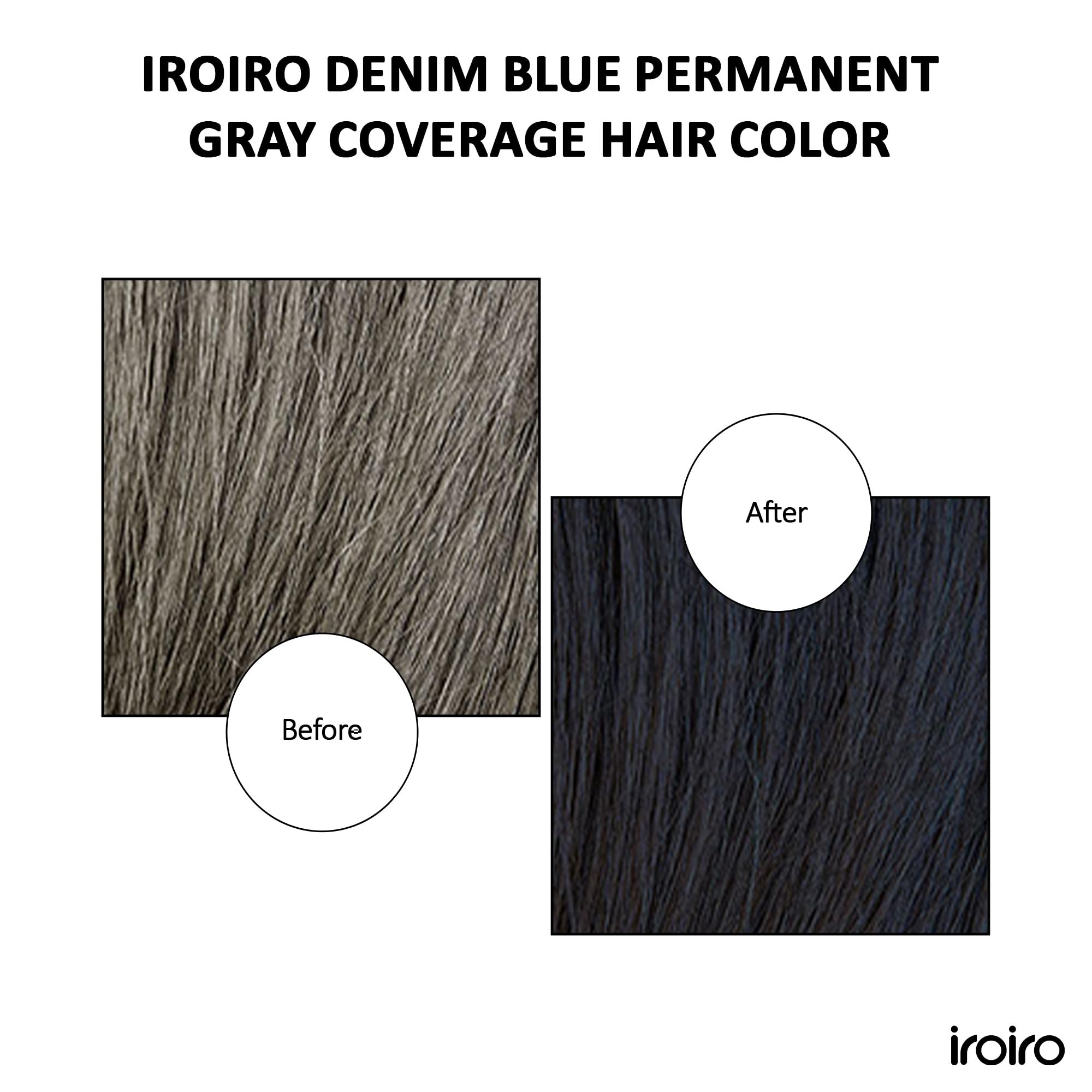 Amazon.com : iroiro Permanent Gray Coverage Hair Color (Denim Blue