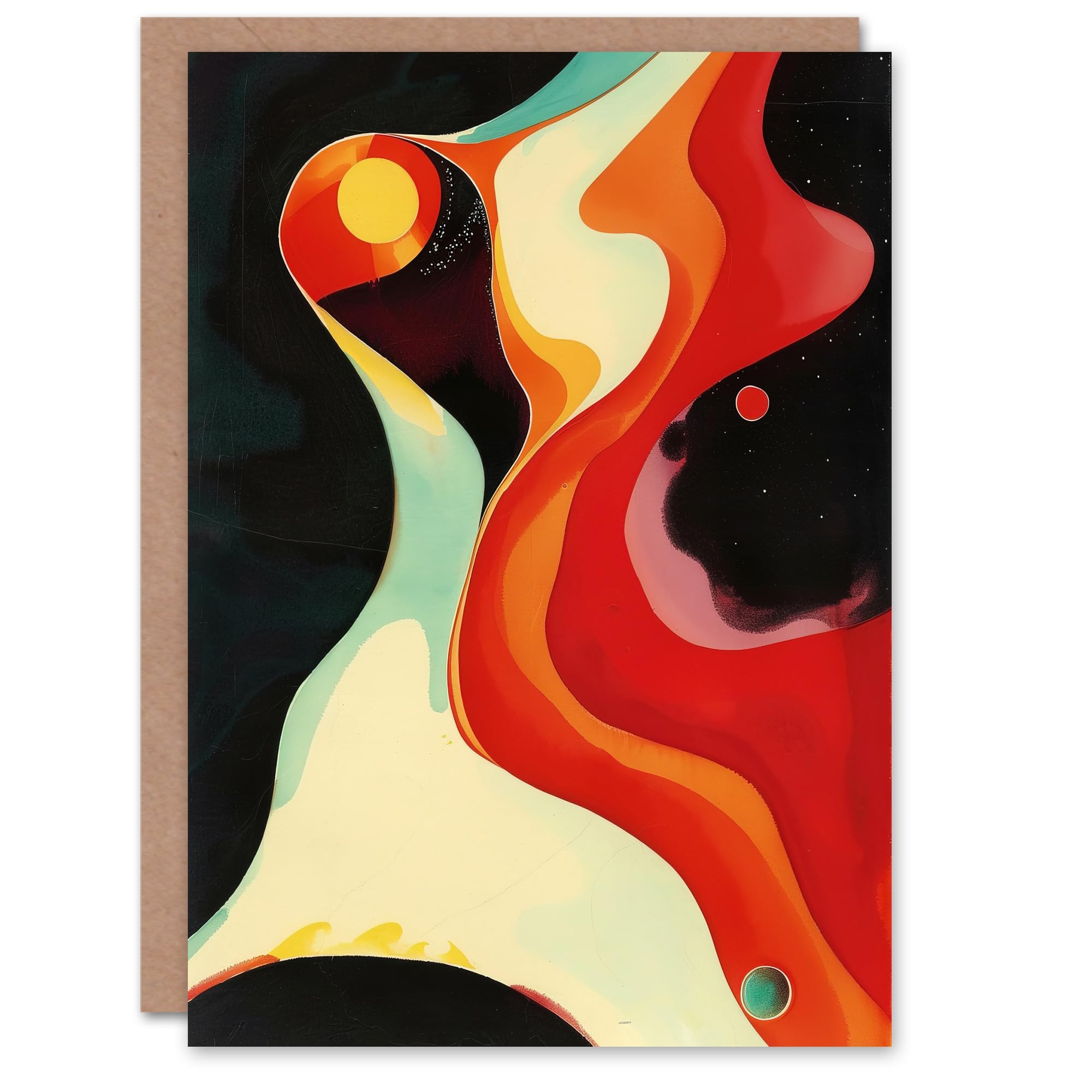 Artery8 Abstract Galaxy Space Artwork Planets Stars Greeting Birthday Card Him Her All Blank