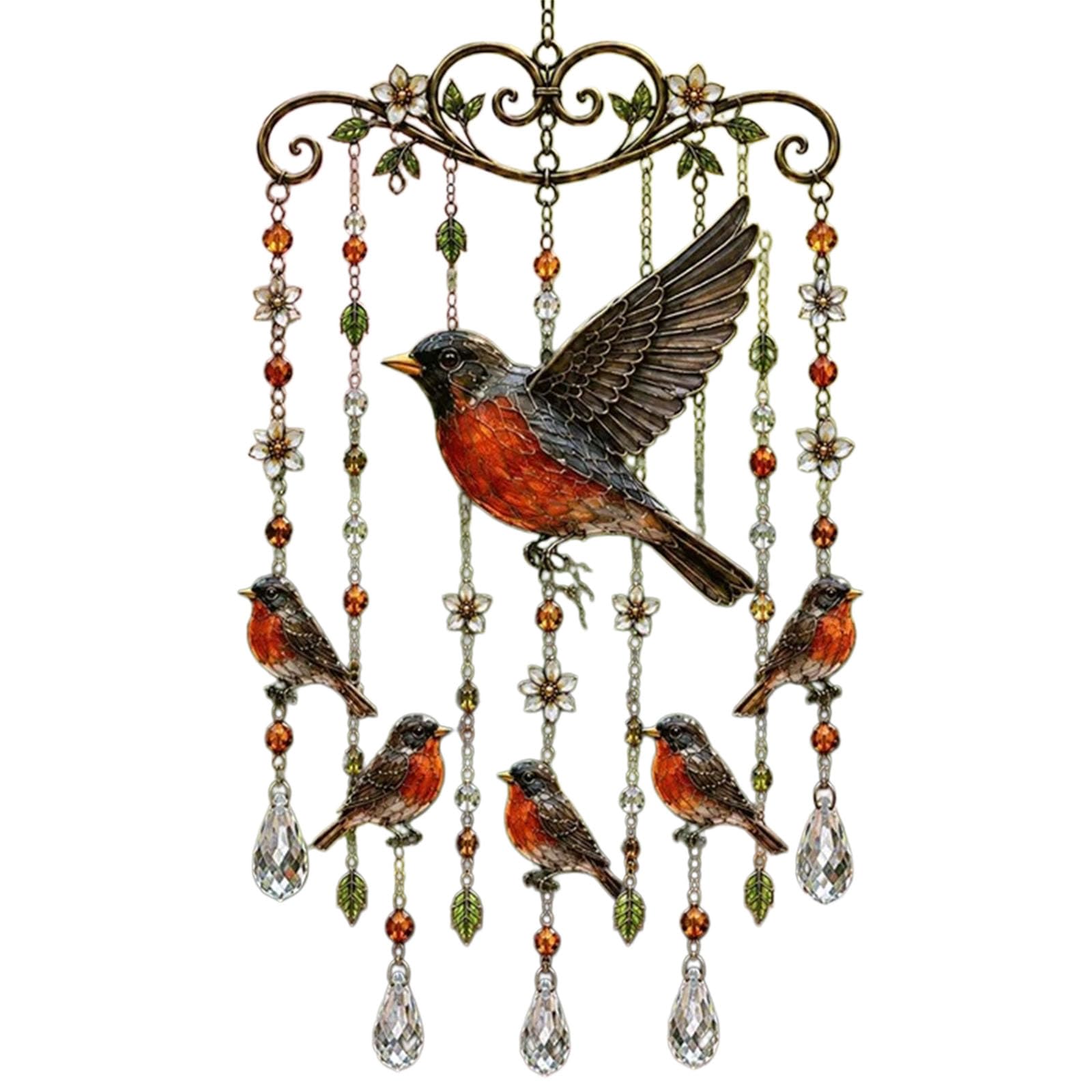 zoocco Hummingbird Wind Chimes for Outside Memorial Garden Gift (CC)