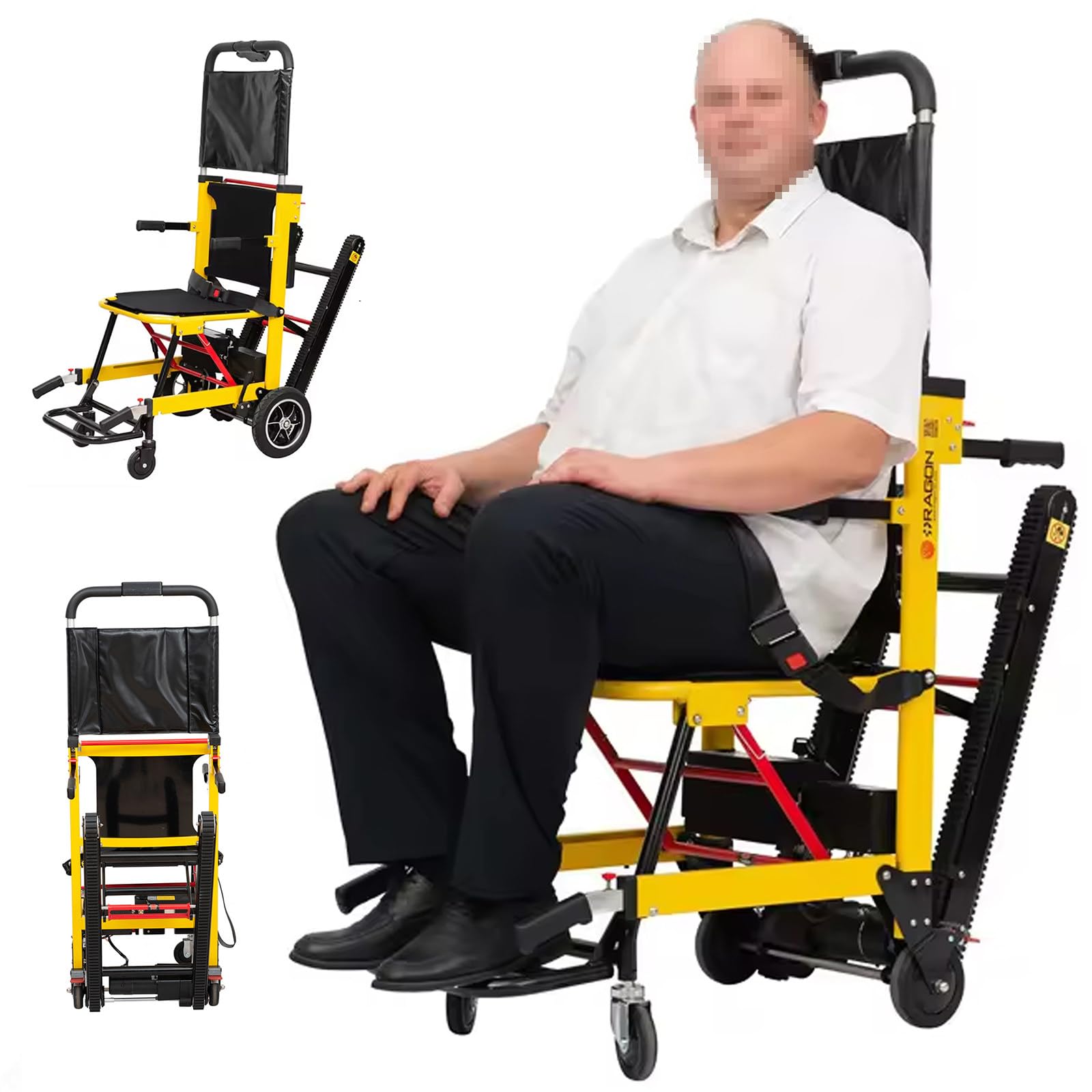 Monte escalier Electrique, Fauteuil Roulant Pliable pour Monter Les escaliers, châssis de Levage Intelligent, Peut Monter et descendre Les escaliers, Personnes âgées handicapées