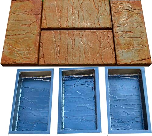 SvitMolds Vendido Juego de 6 piezas de diseño de moldes de hormigón para pavimentar ladrillo losa patio jardín camino molde # S23