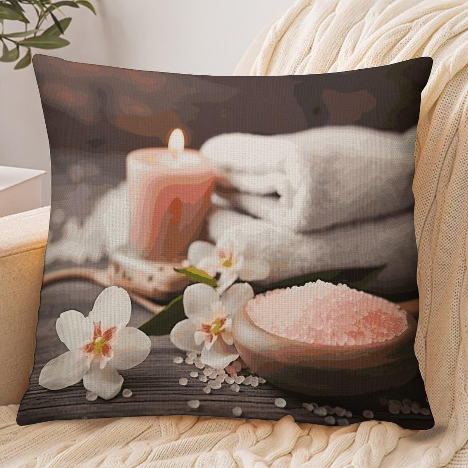 Fekiloot Style Spa Theme Pillowcase Pillow Sham Pillow Case